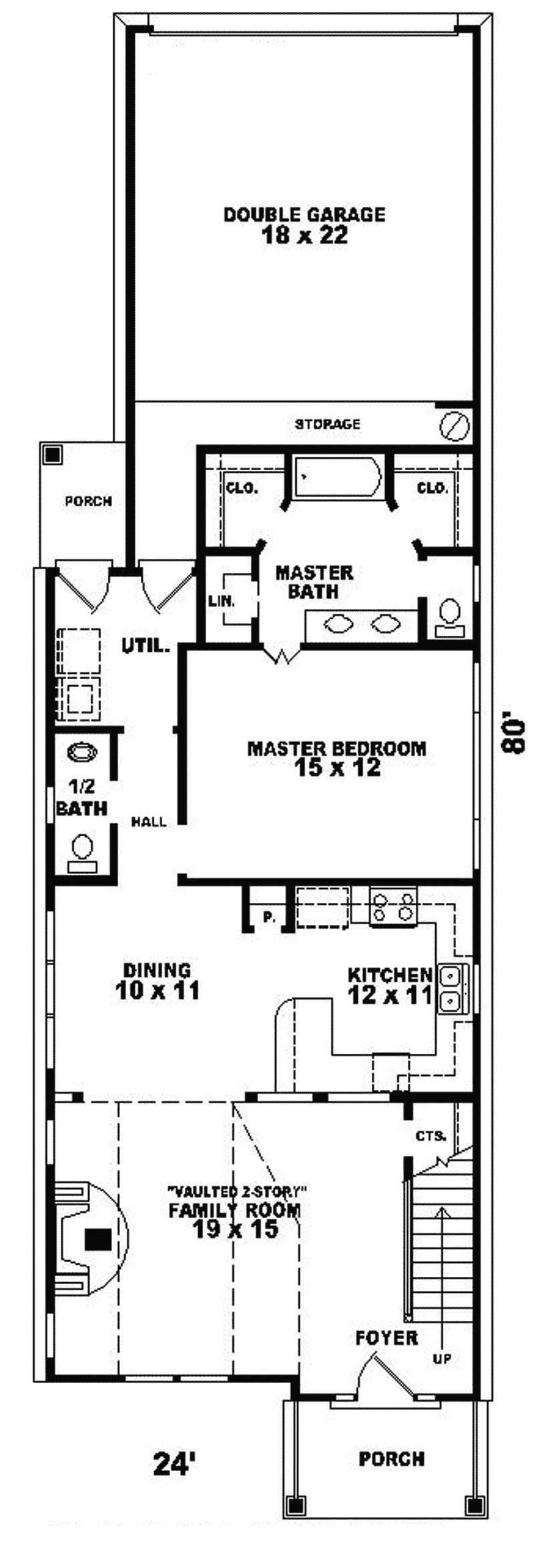 peachwood trail narrow lot home plan 087d 0148 house plans and more