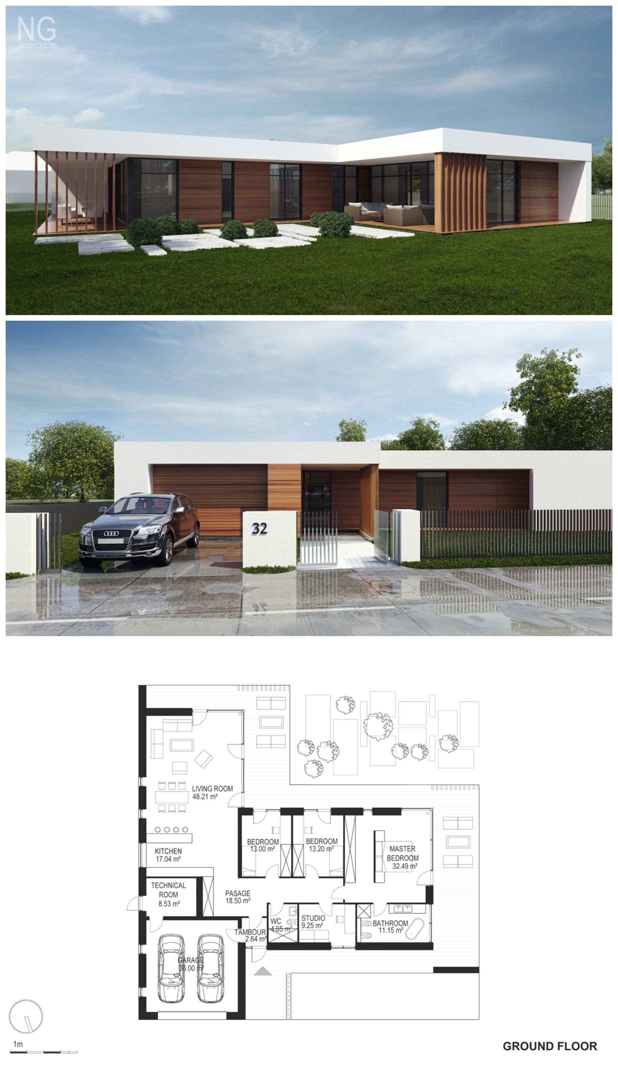 best of modern 240 m2 house designed by ng architects house plans with window walls