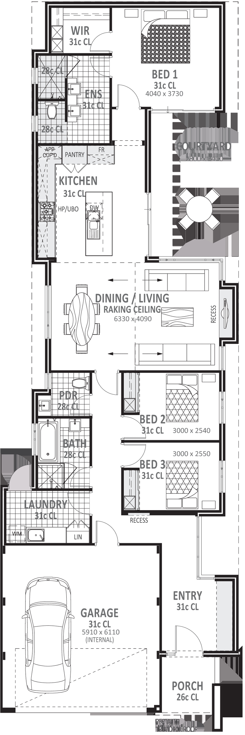 House Plans Under 200k to Build Perth 10m Wide House Plans Home Designs Perth Vision One Homes