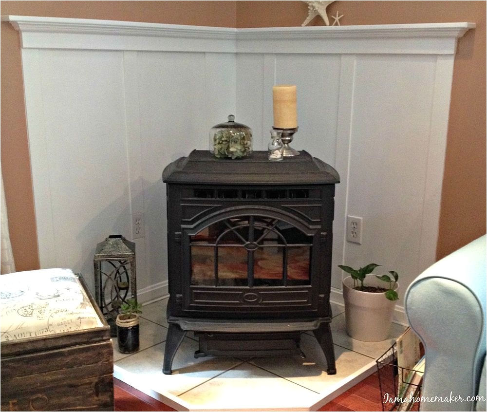 how to make a pellet stove mantle