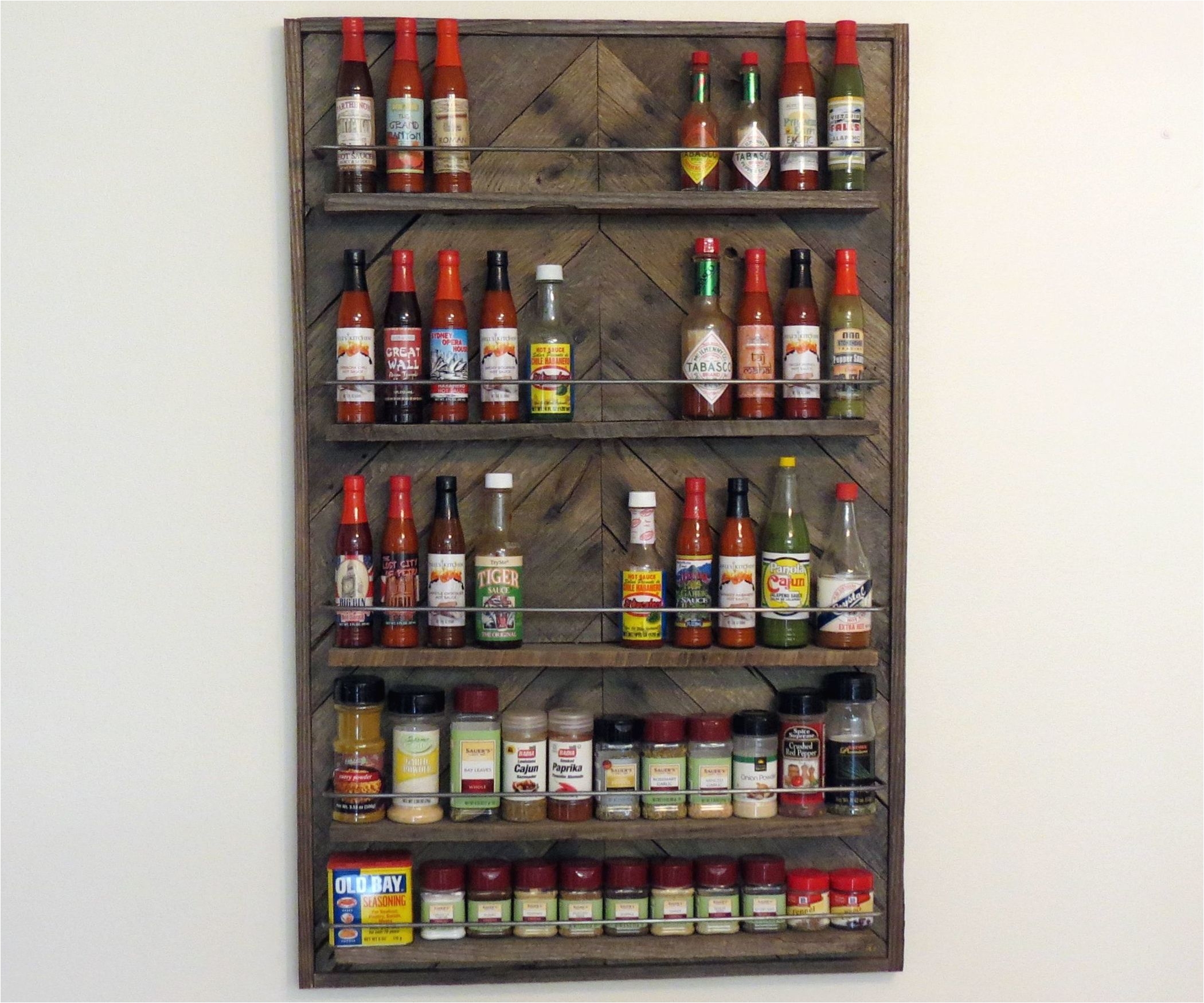 collection was getting to large for our current spice rack so something had to be done i was thinking about doing something rustic with both wood an