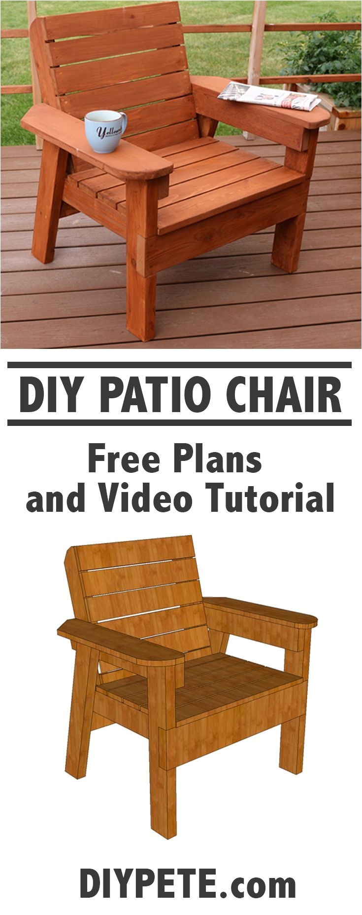 How to Build A Wooden Chair Blueprints Learn How to Build A Patio Chair This is A Fun and Simple Project
