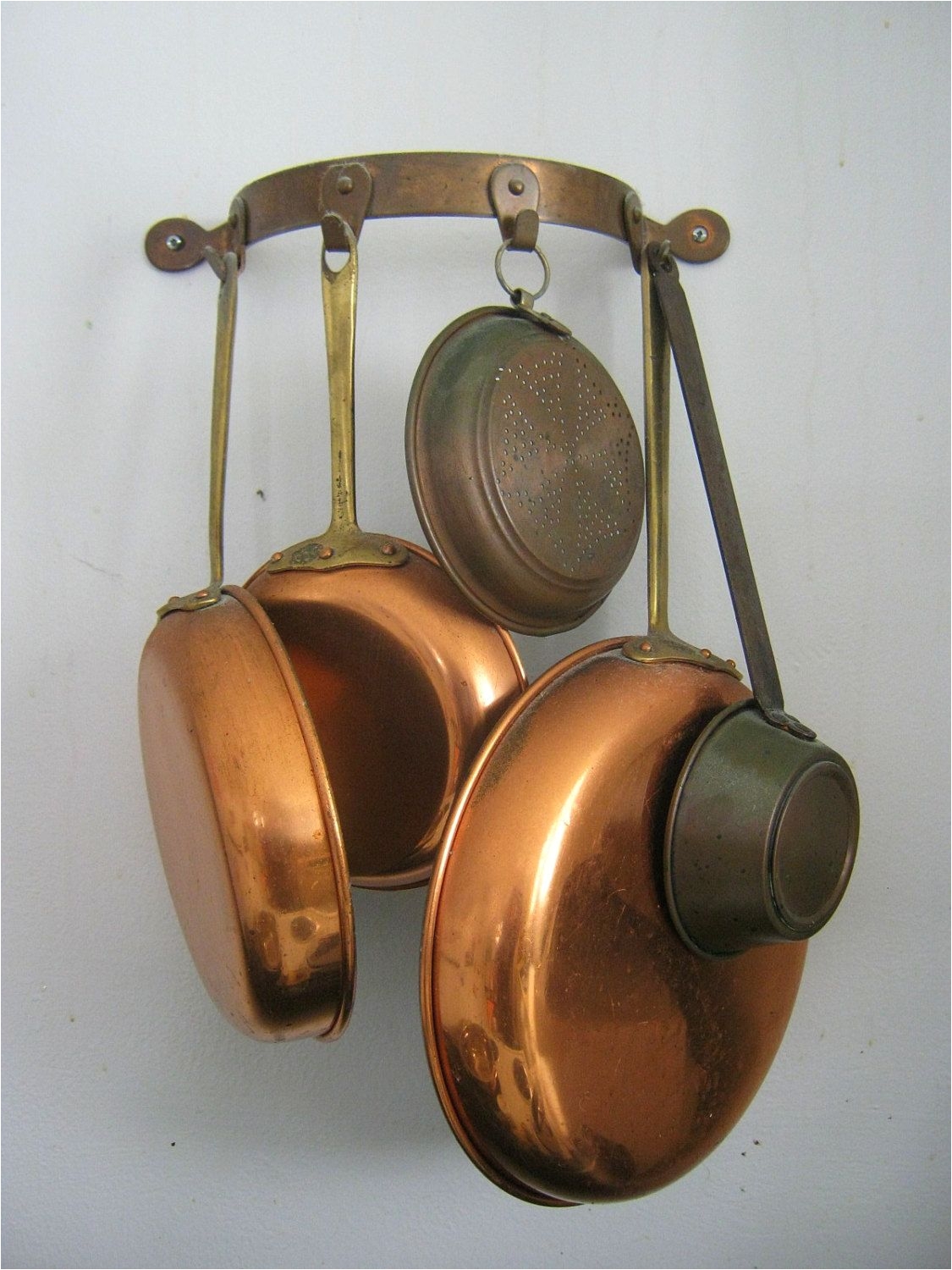 How to Clean Decorative Copper Pots Vintage Copper Pot Rack This is A Half Moon Style Designed to Hang