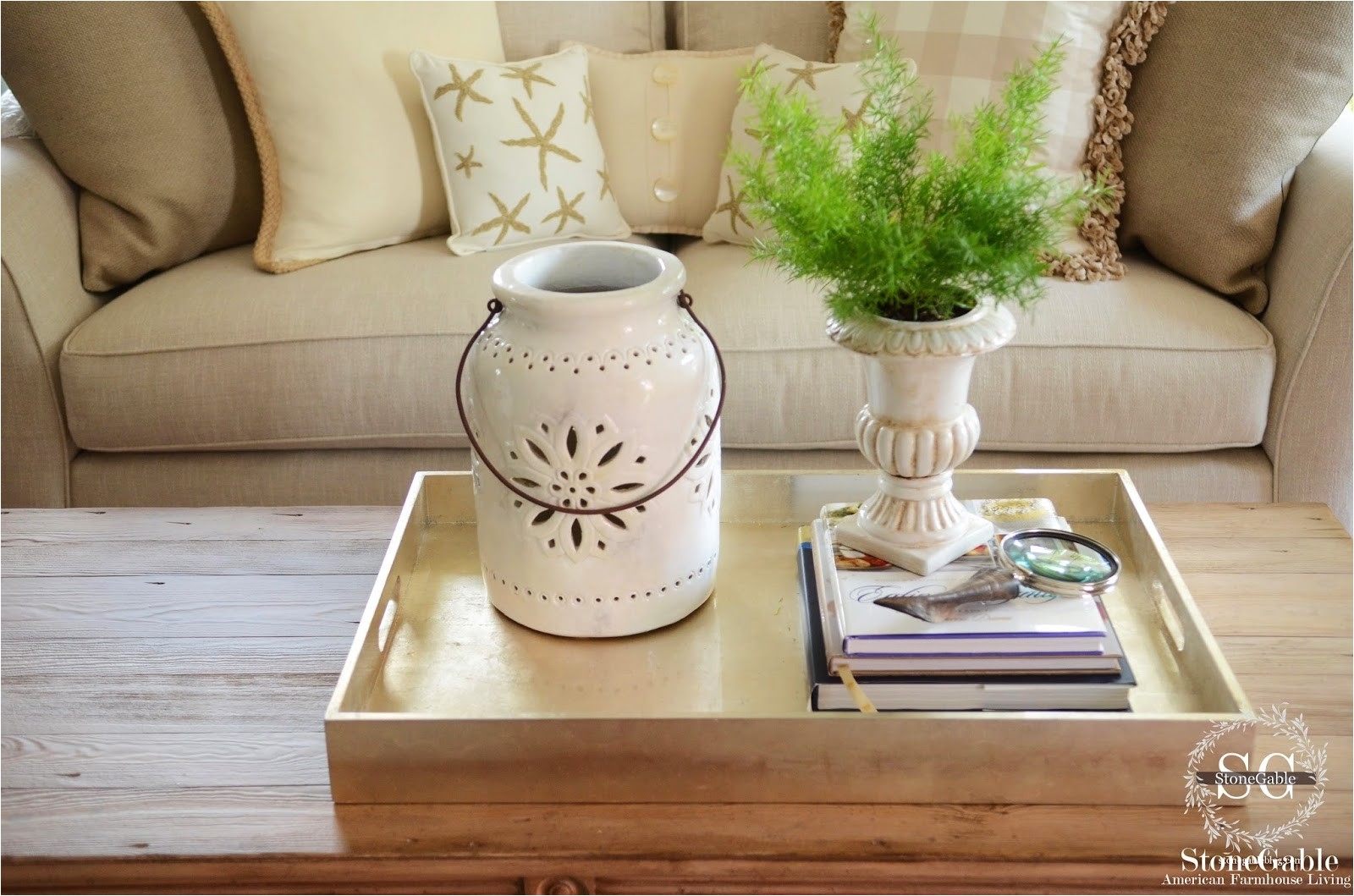 gold coffee table tray fresh 5 tips to style a coffee table like a pro stonegable