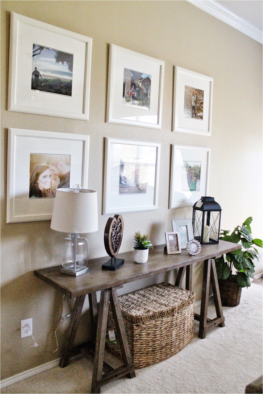 entry way living room decor ikea picture frame gallery wall sofa table decor tucker up blog