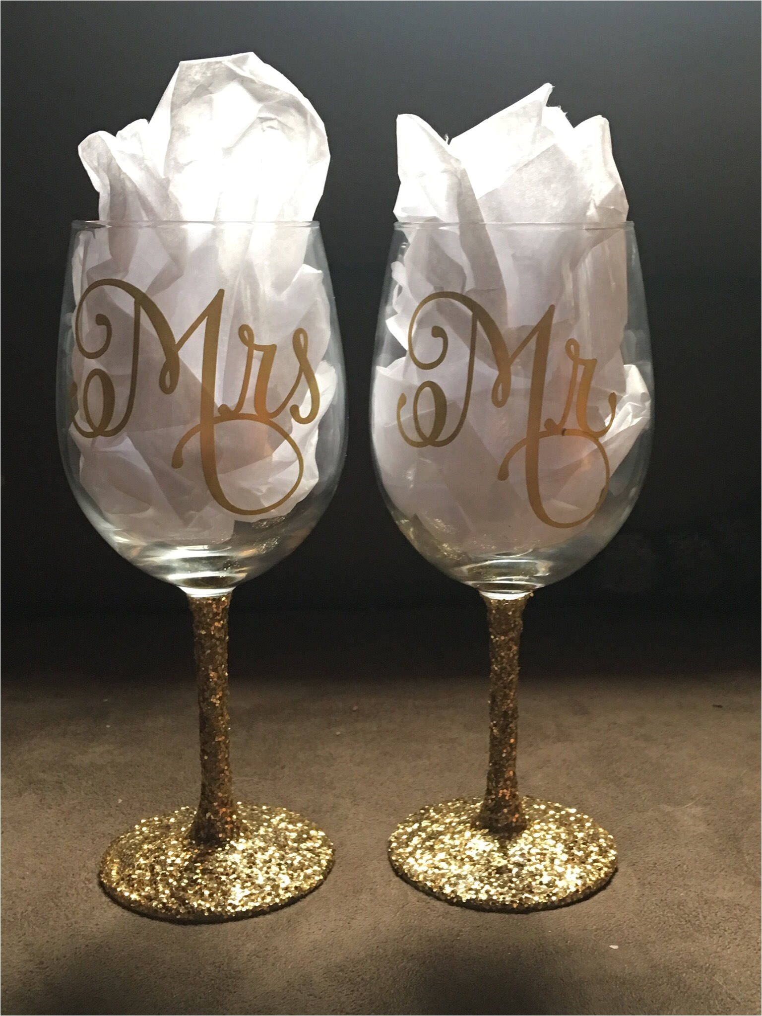 a personal favorite from my etsy shop https www etsy com listing 513907066 custom mr mrs wine glasses set glitter