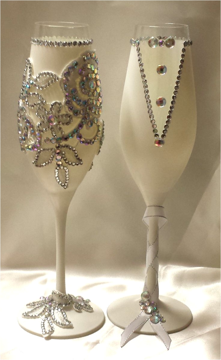 hochzeitsglaser sektglaser hochzeitsgeschenk handarbeitnr 37 champagne glassesfancy