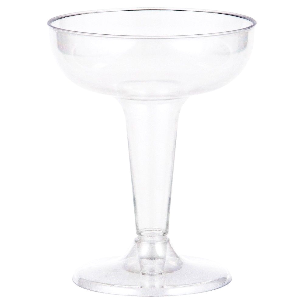 6ct clear plastic champagne glasses