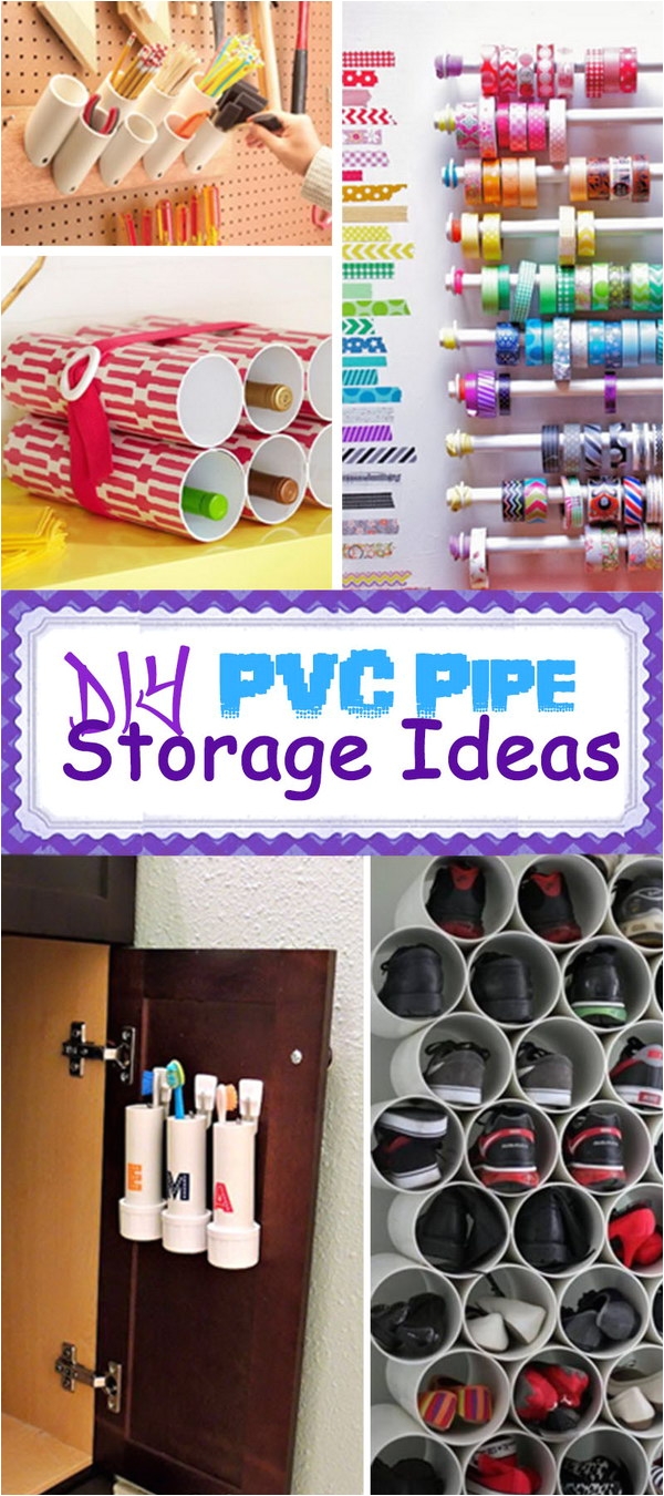 How to Make A Vinyl Roll Rack Diy Pvc Pipe Storage Ideas Hative