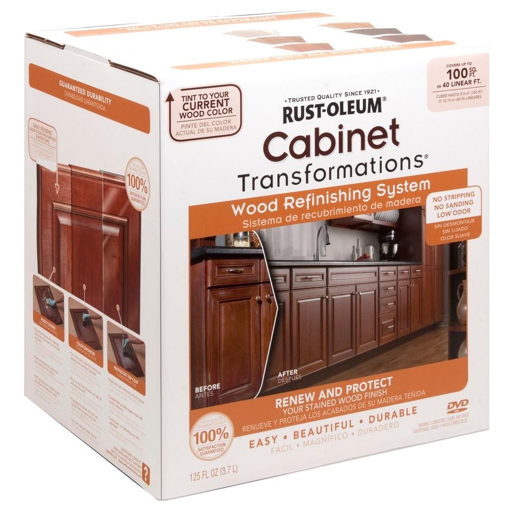 rust oleum transformations cabinet wood refinishing system kit