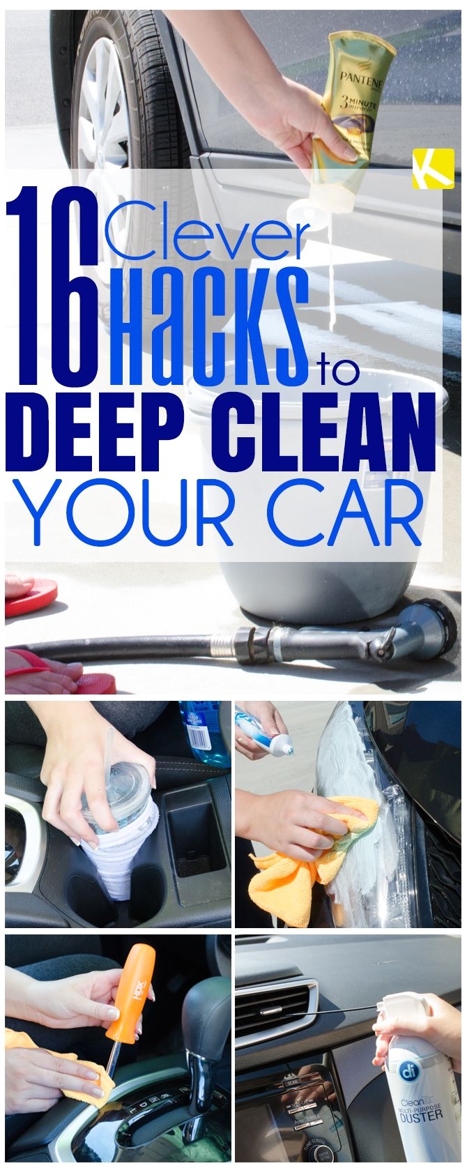 16 seriously clever tricks to deep clean your car