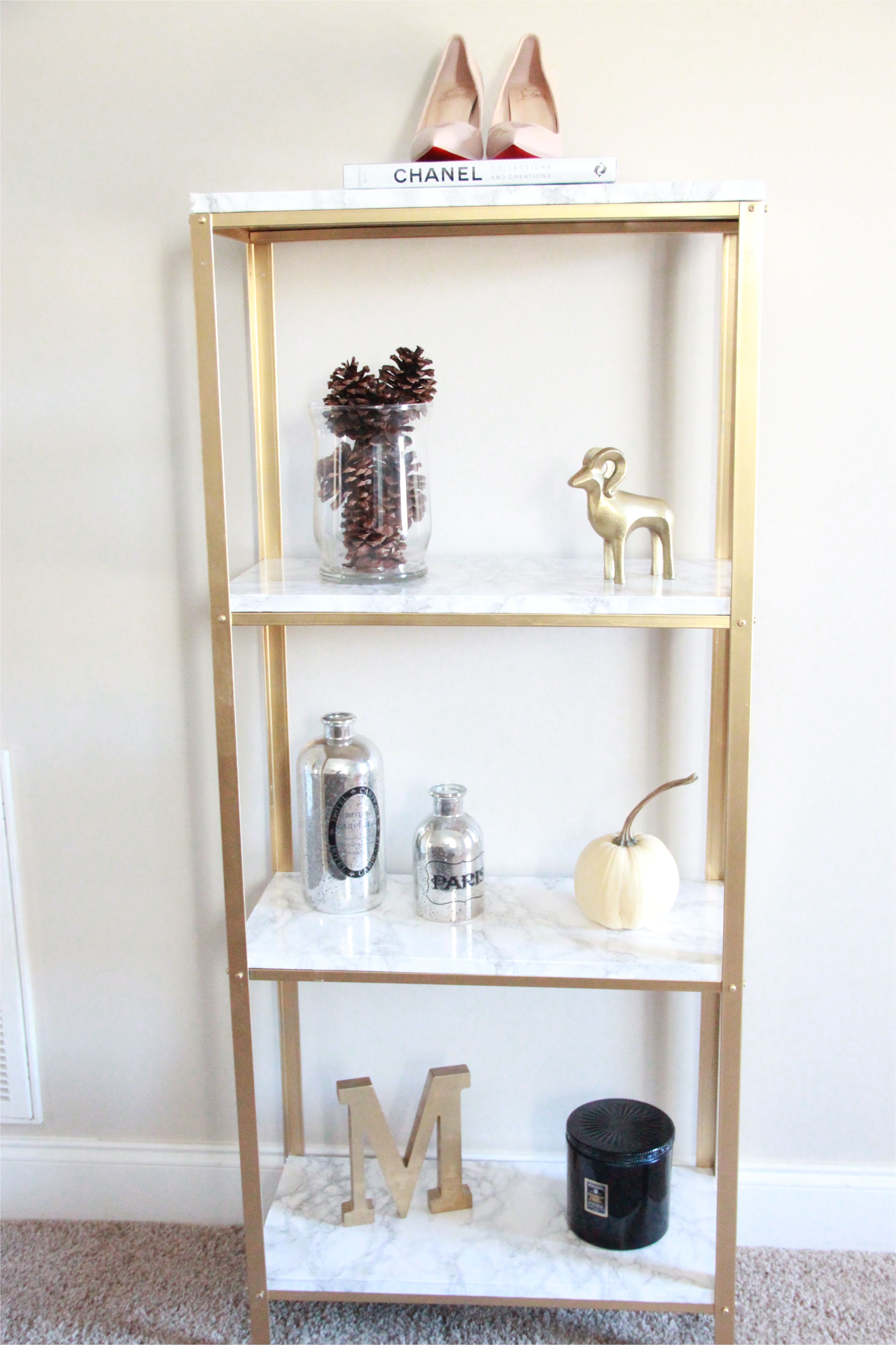 Ikea Hack Bakers Rack the Easiest Diy Hack to Glam Your 14 99 Ikea Hyllis Shelf Unit Into