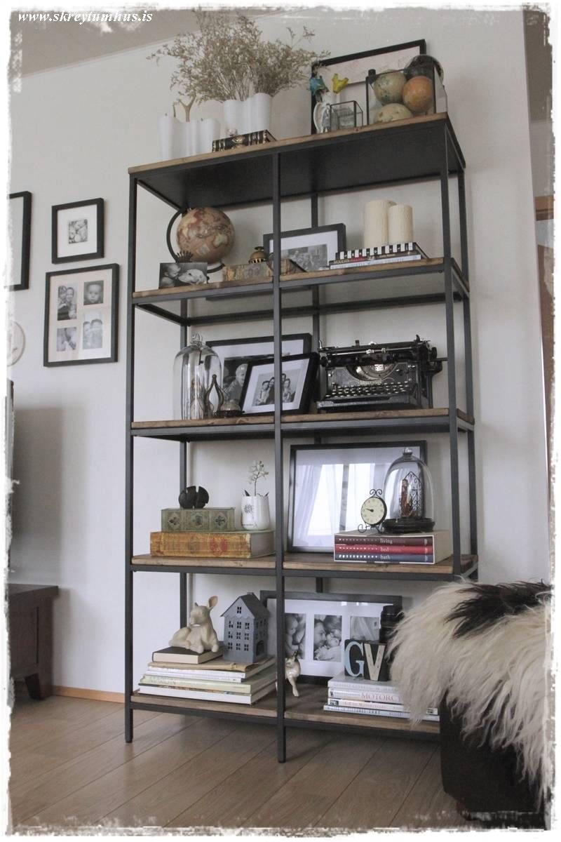 vittsjo ikea hack into rustic industrial shelving