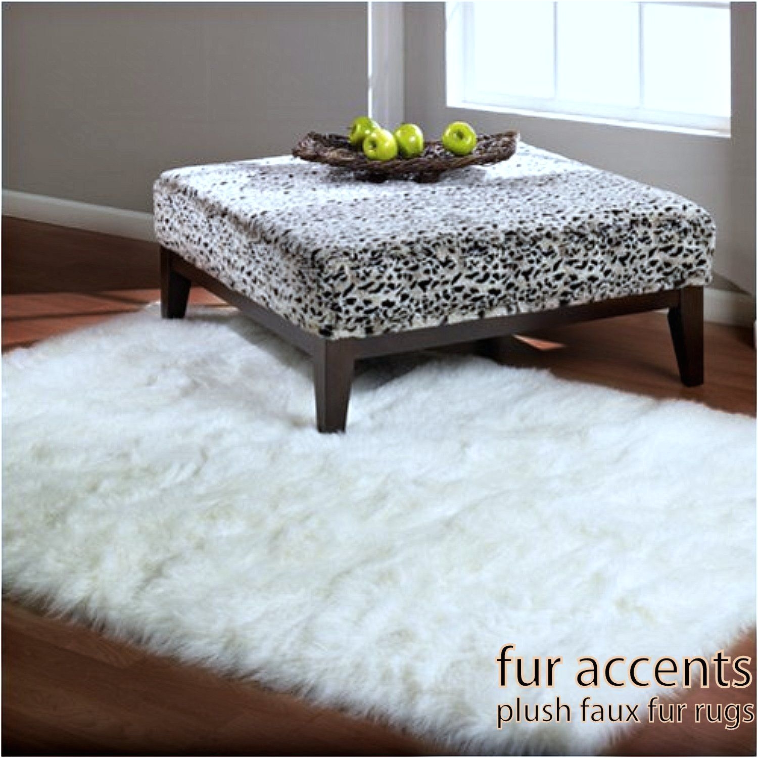 5 faux fur rectangular sheepskin area rug bright white or off white bear