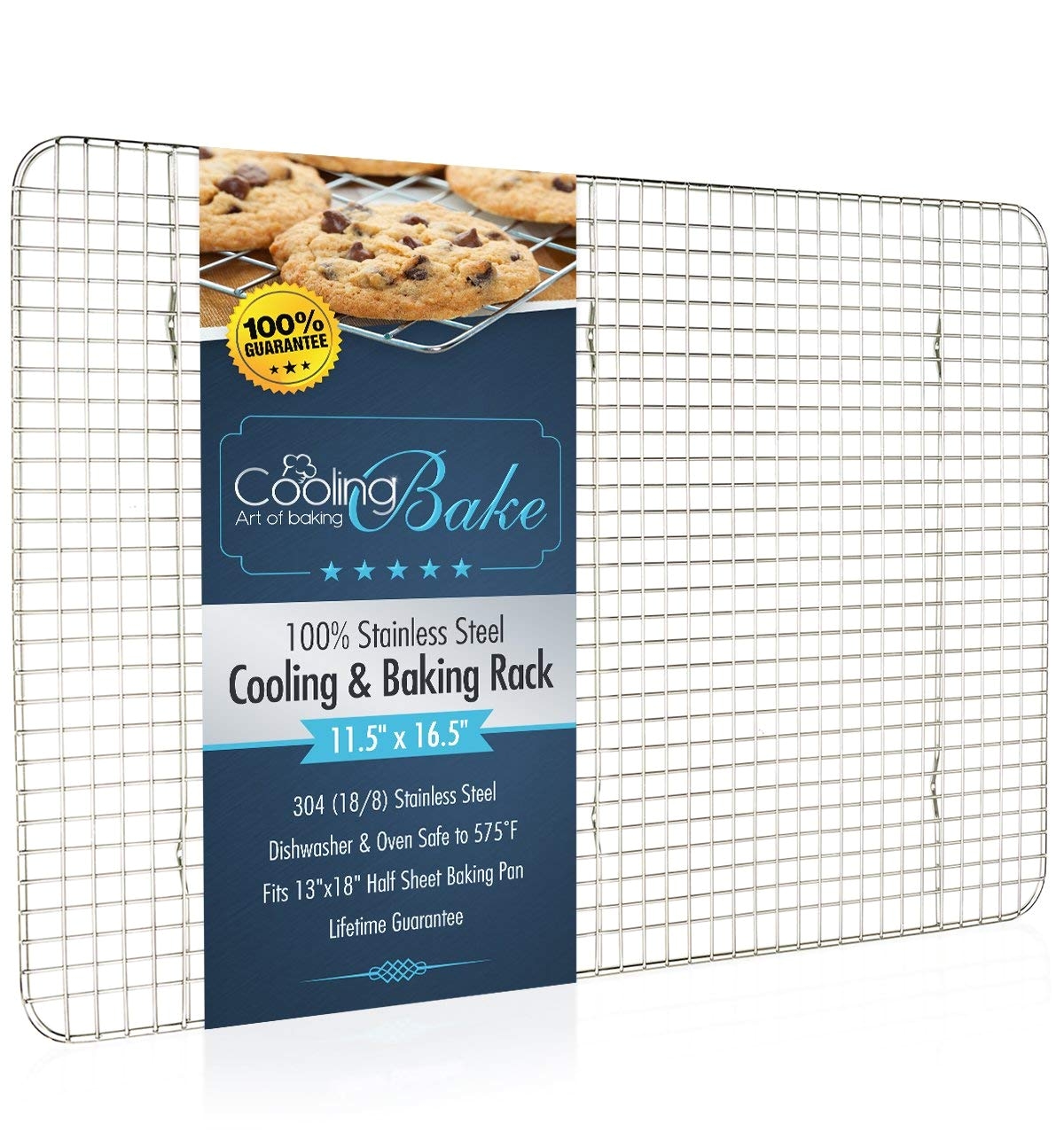 amazon com coolingbake stainless steel wire cooling and baking rack oven safe rust resistant heavy duty 11 5 x 16 5 kitchen dining