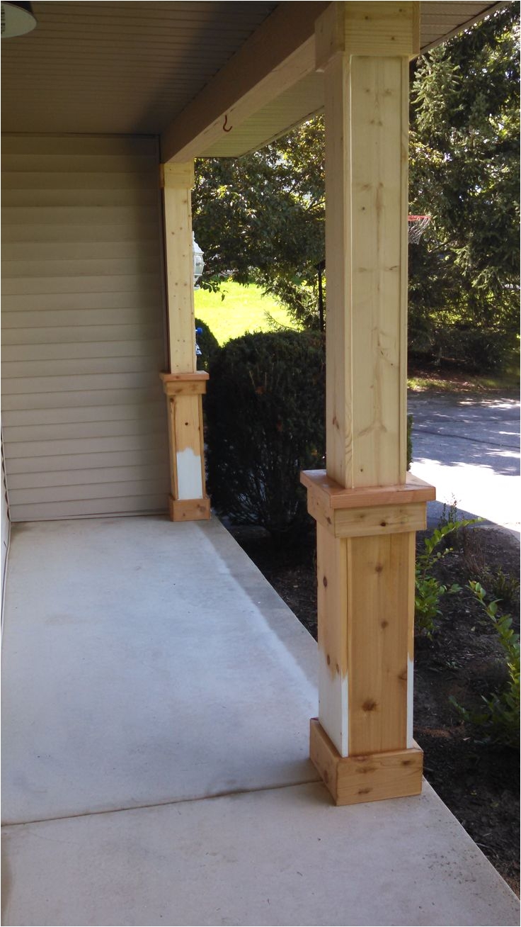 beefing up the porch columns part 1 of a gazillion