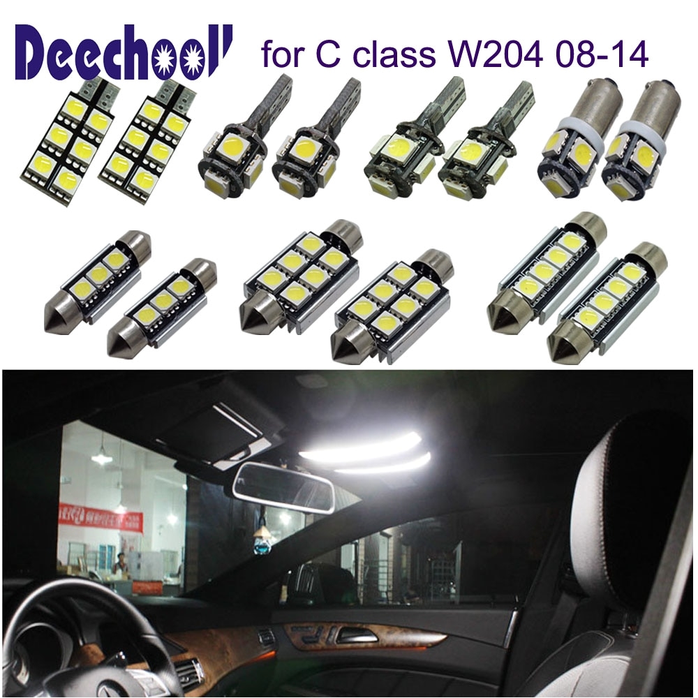 deechooll 21 stks led licht auto interieur verlichting lamp voor mercedes benz c klasse w204