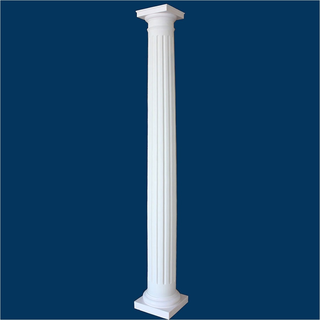 8 w x 8 h round fluted tapered fiberglass column