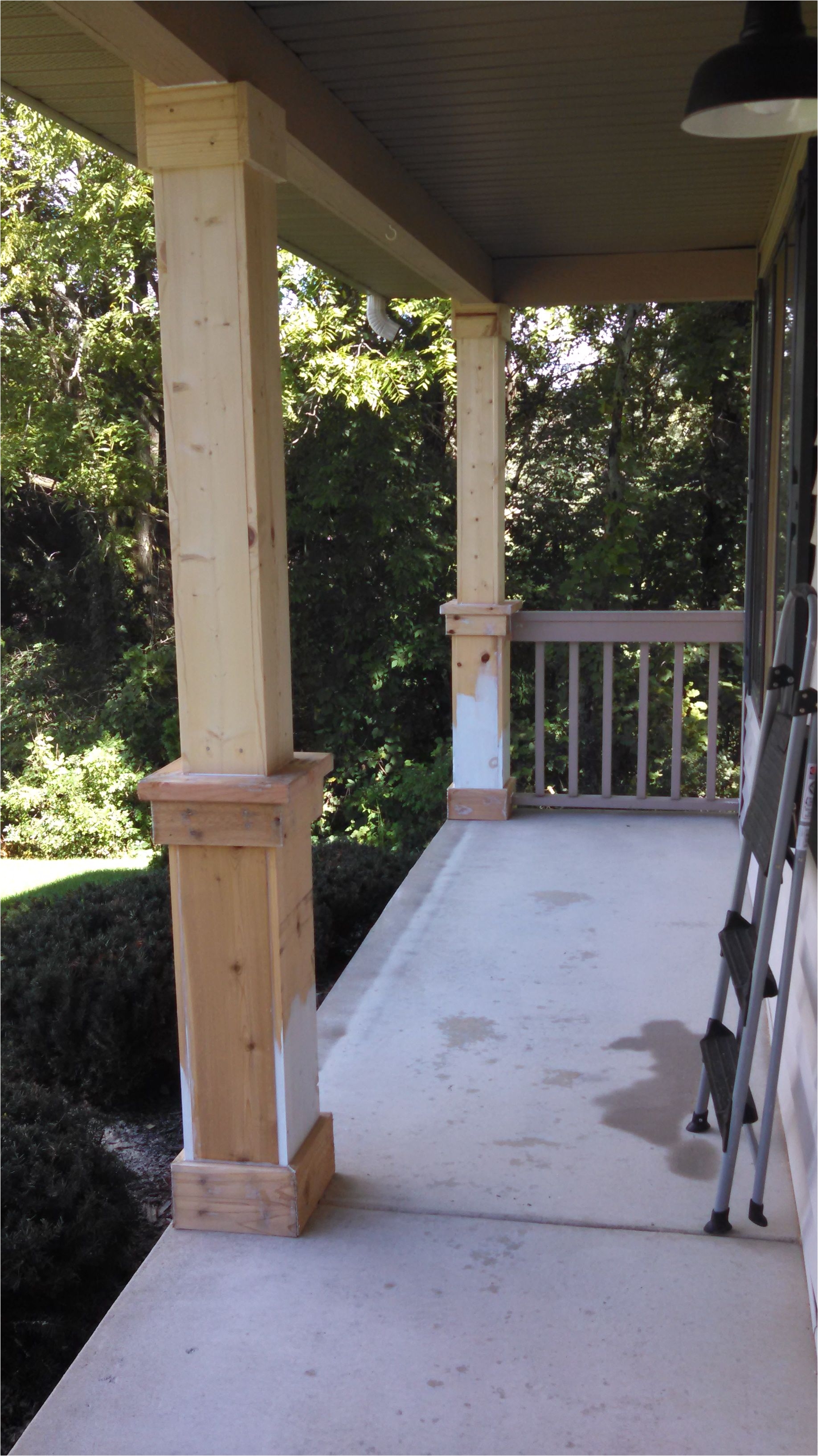 Interior Square Column Wraps Beefing Up the Porch Columns Part 1 Of A Gazillion Pinterest