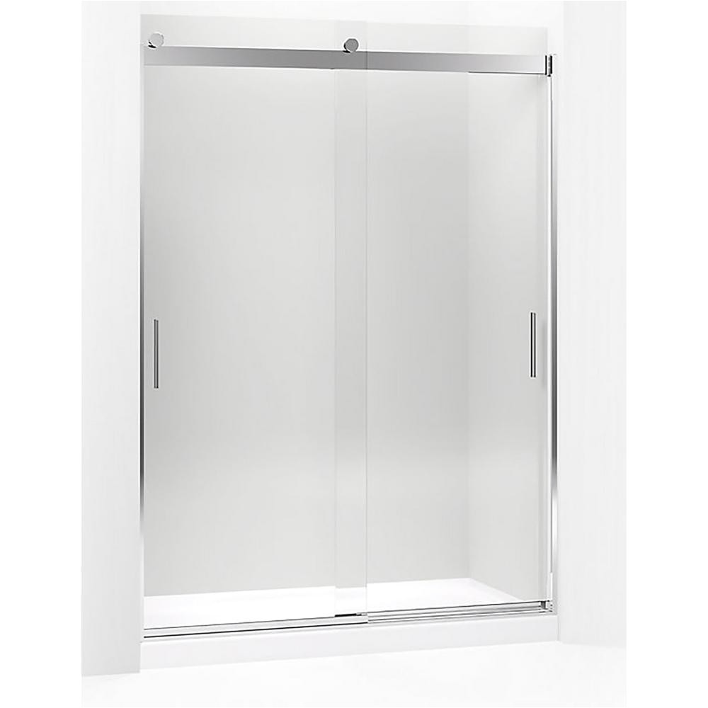 kohler levity 59 625 in w x 82 in h frameless sliding shower door in