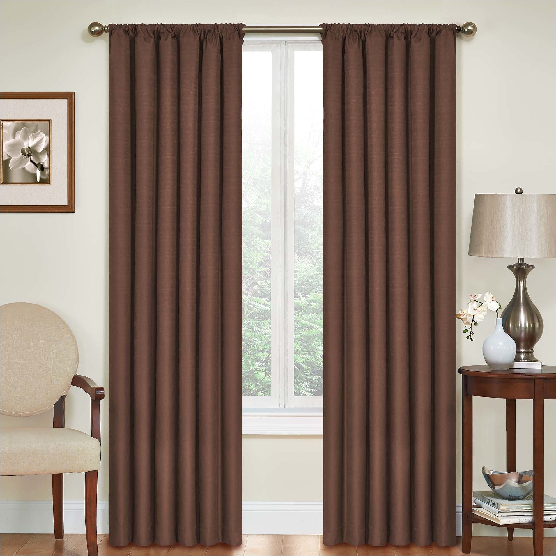 columbia solid blackout thermal rod pocket single curtain panel