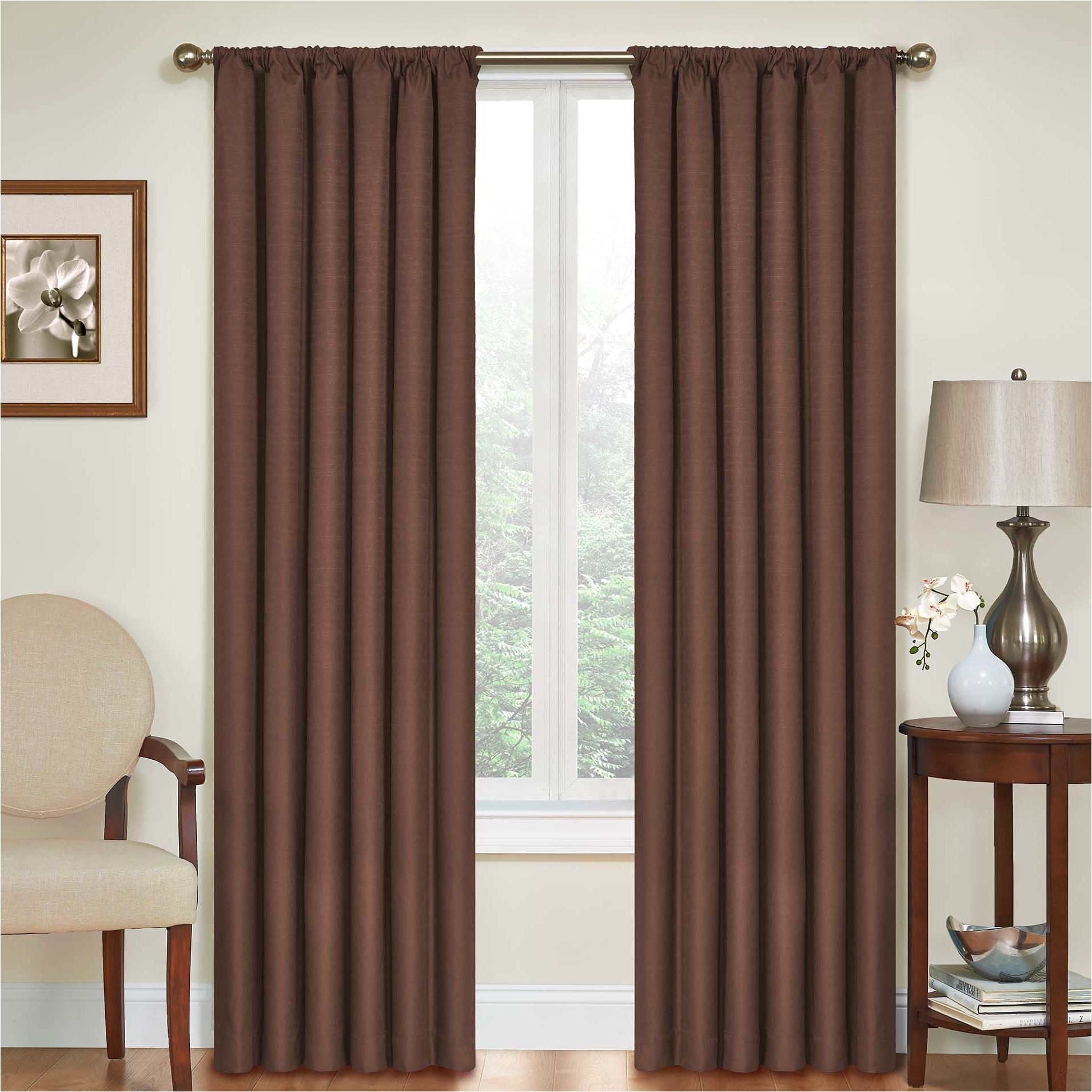 Kohls Curtains for Bedroom Columbia solid Blackout thermal Rod Pocket Single Curtain Panel