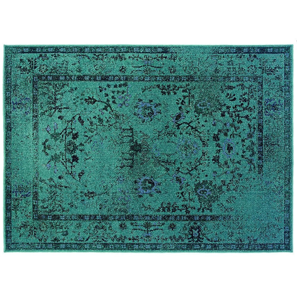 stylehaven riverside teal rug blue