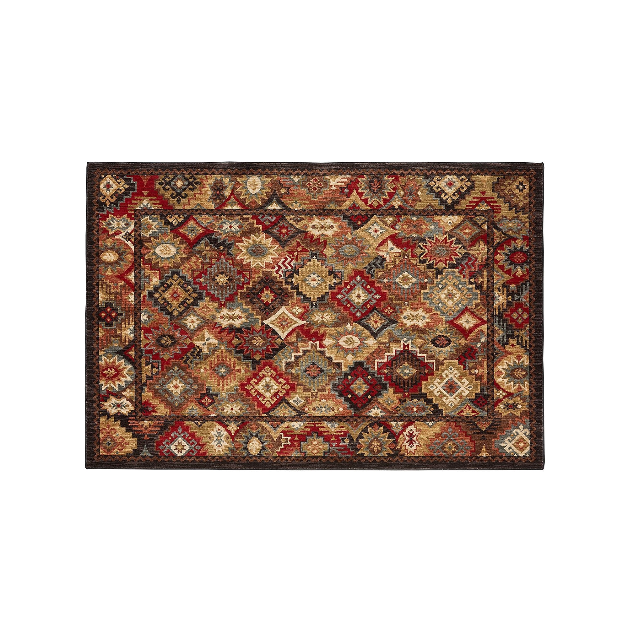 mohawka a home heritage endless wild smartstrand floral rug dark brown