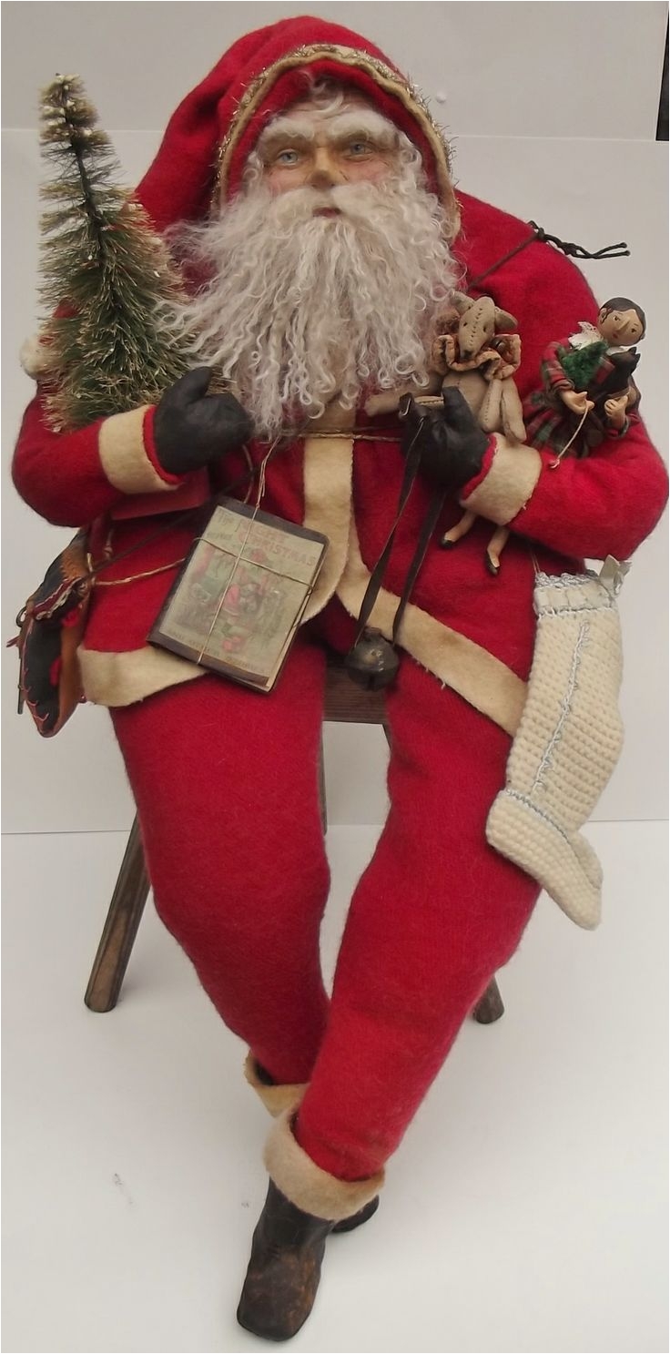 handmade santa claus doll teddy bear by kim sweet kim s klaus hand