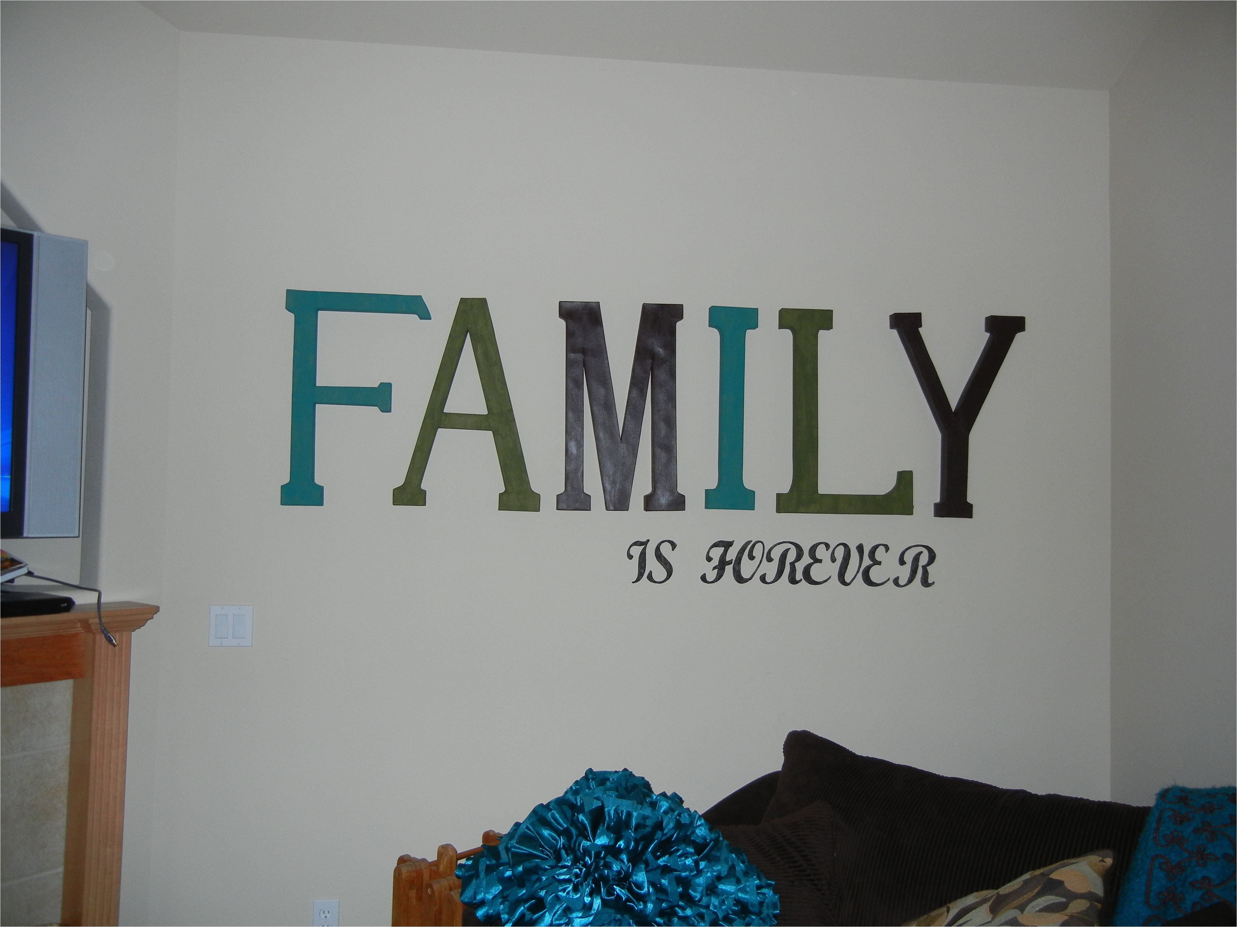 large cardboard letters from joann s painted