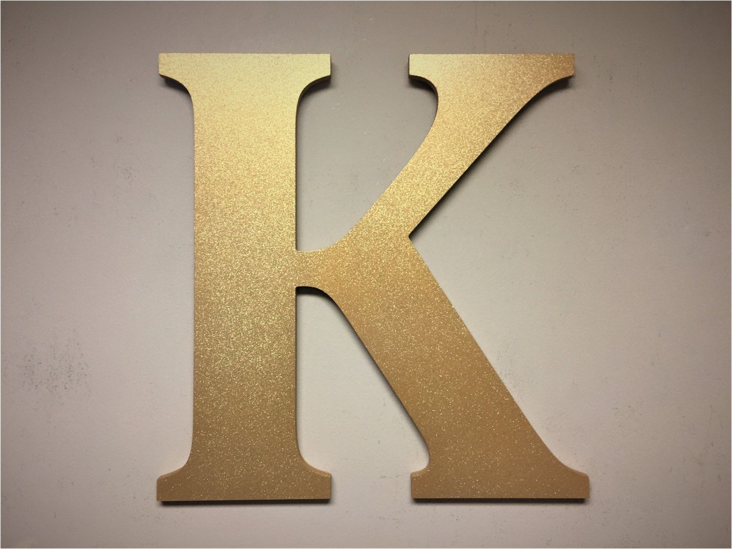 gold sparkel letter k large free standing monogram letter home letter decor wall