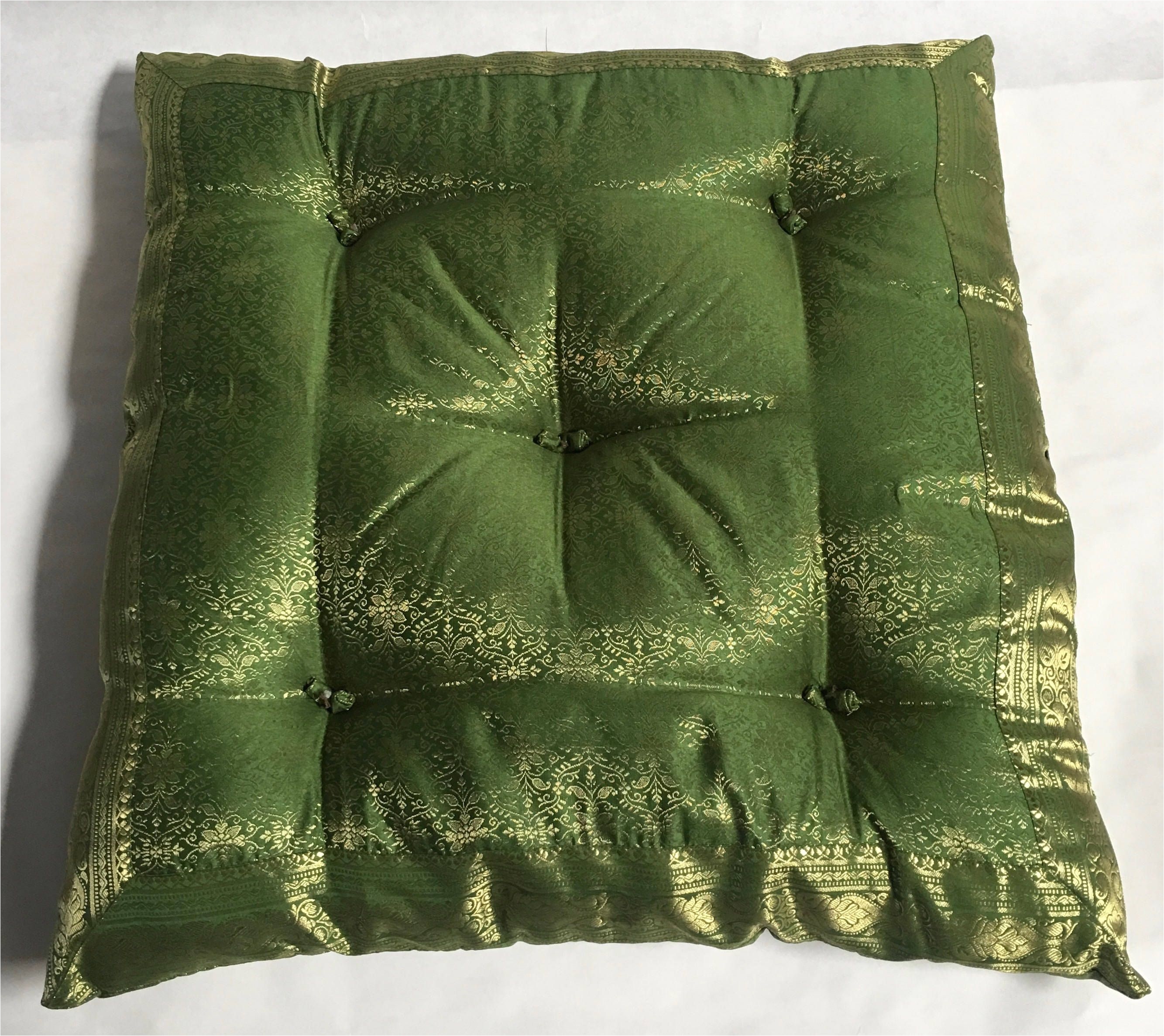 green floor cushion