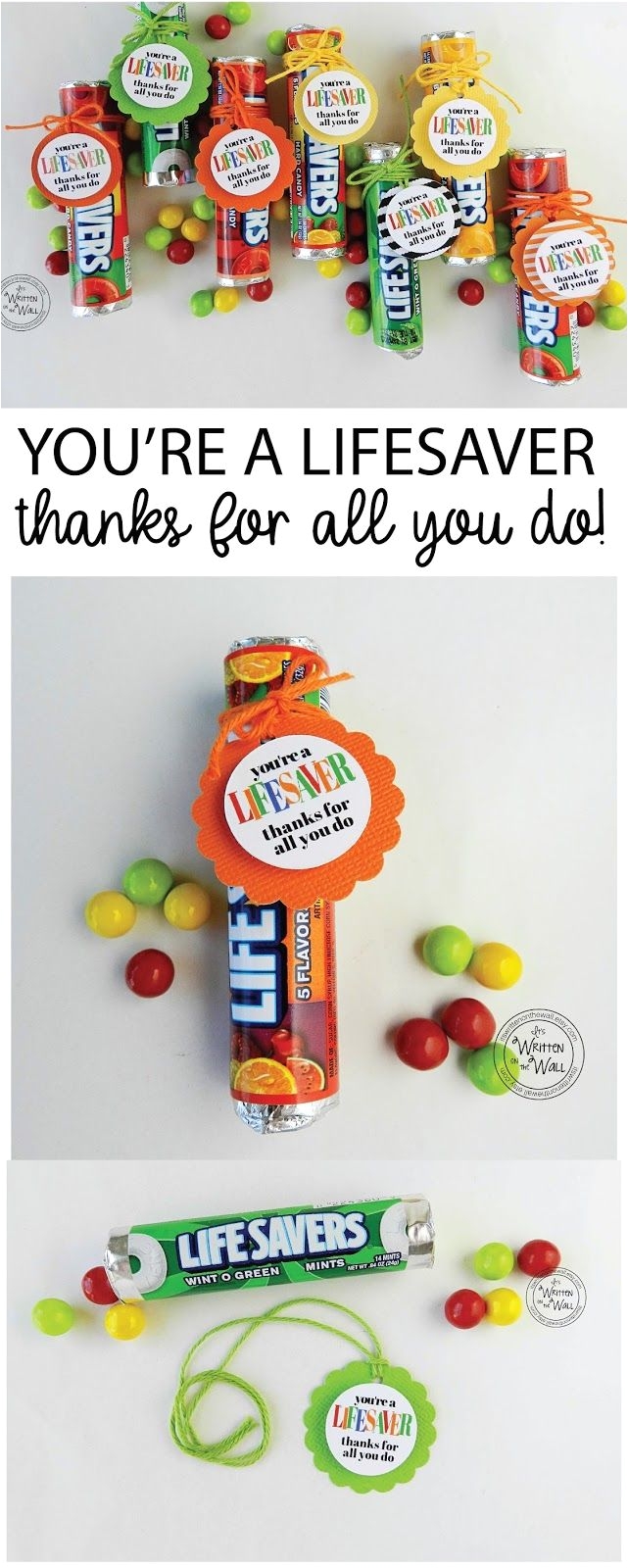 teacher appreciation nurse appreciation employee recognition thank you gifts you re a lifesaver thanks for all you do tags lifesaver candy
