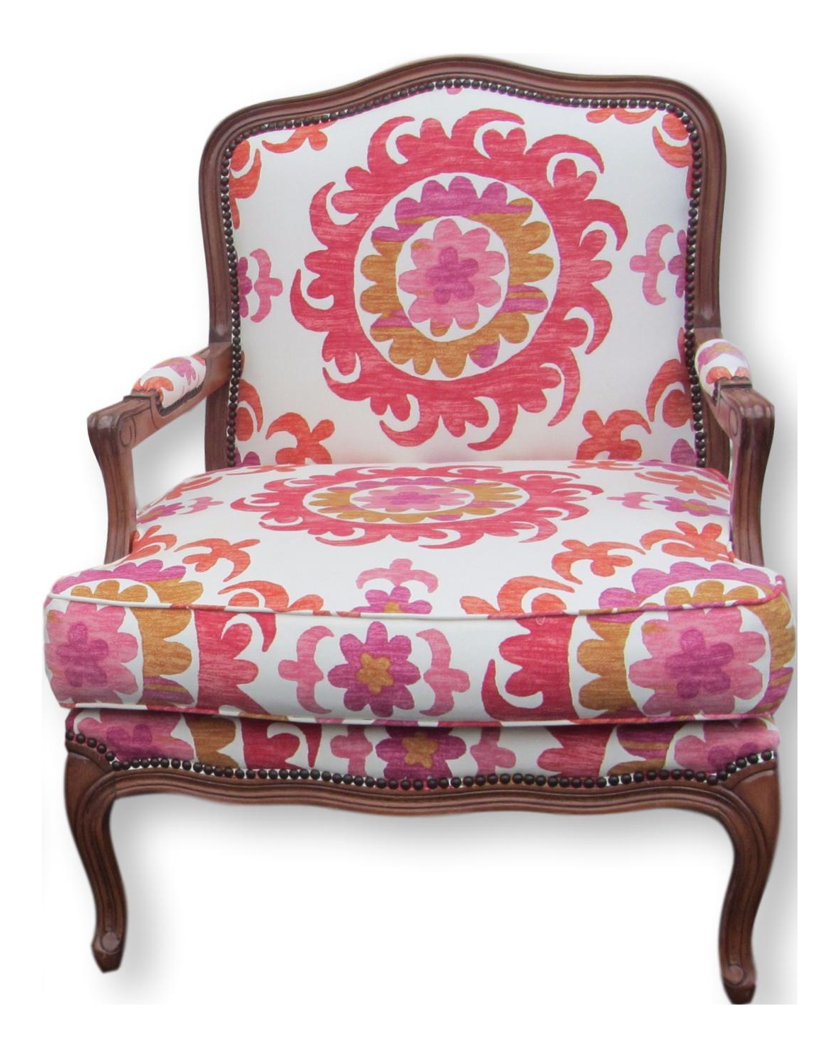 boho chic open arm bergere chair by fremarc