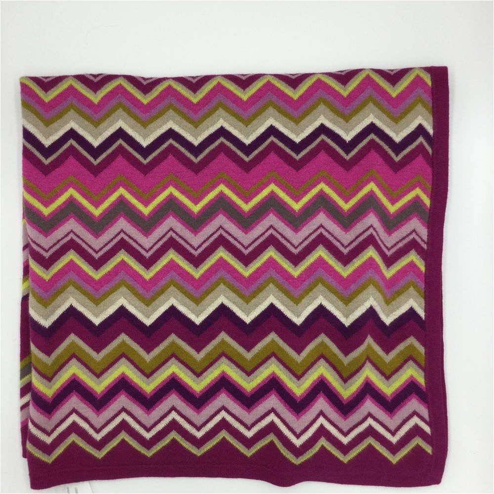 missoni for target chevron knit baby blanket purple pink green gray missoni