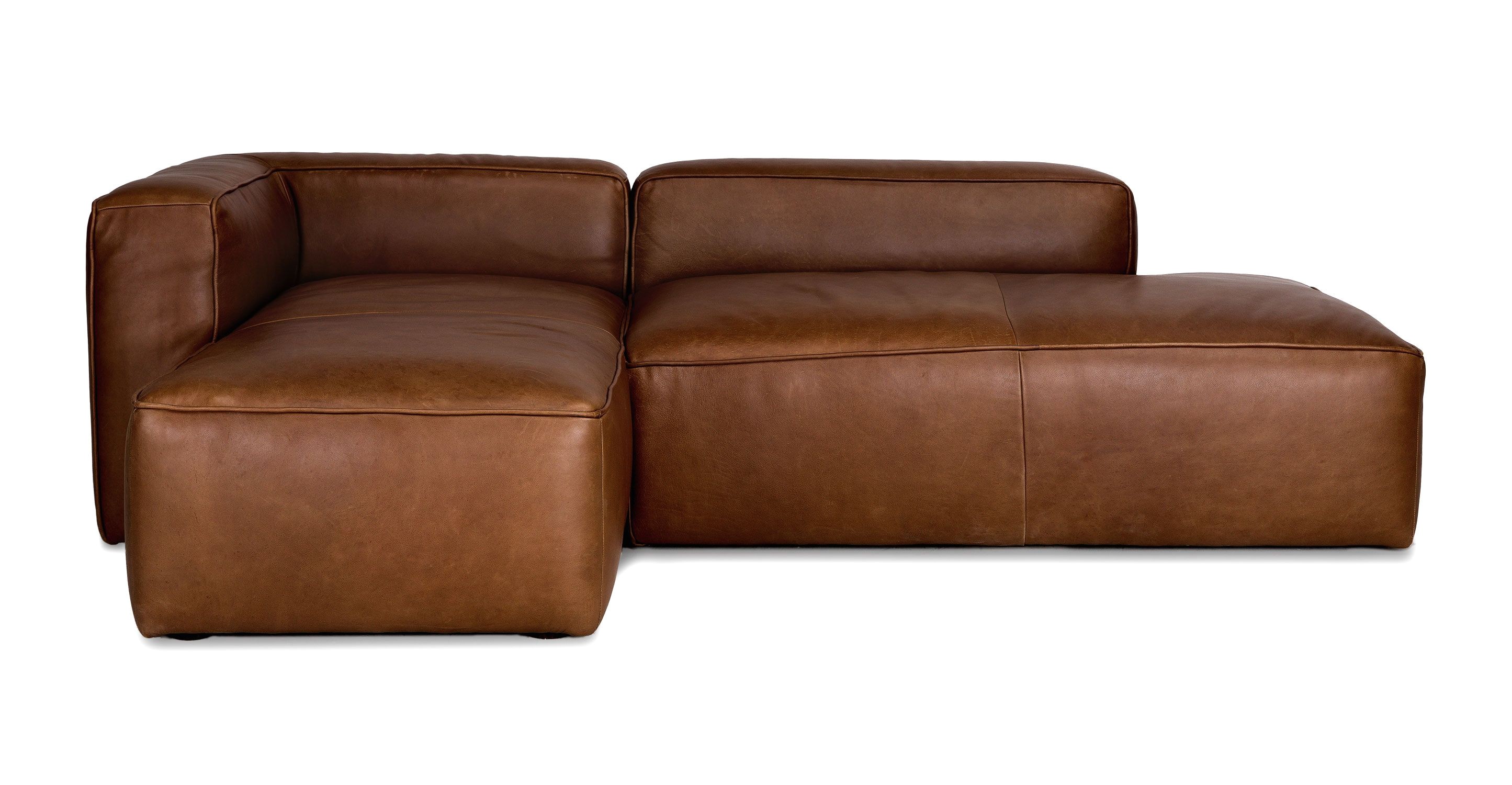mello taos brown left sectional sofas article modern mid century and scandinavian furniture
