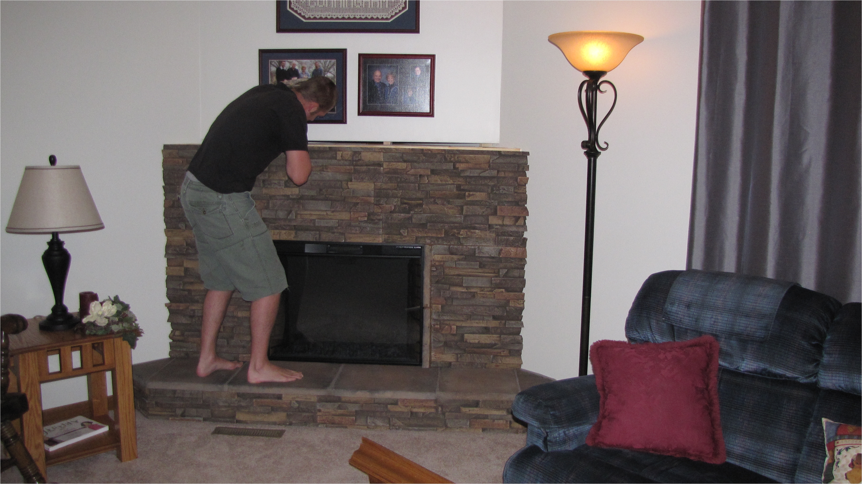 decorating gas fireplace lowes faux stone genstone lowes