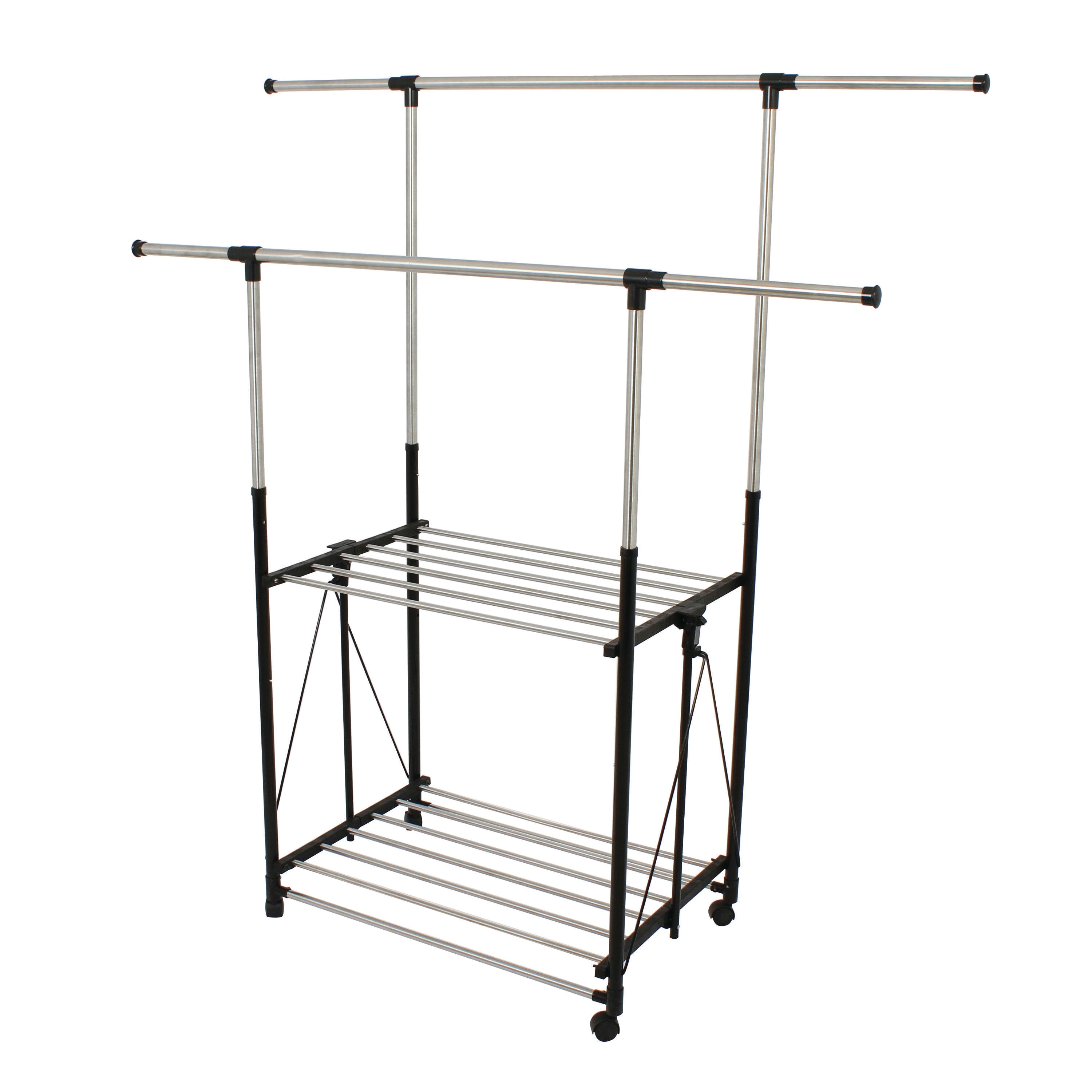 shop greenway stainless steel collapsible double bar garment rack at lowe s canada find our selection of garment racks at the lowest price guaranteed with