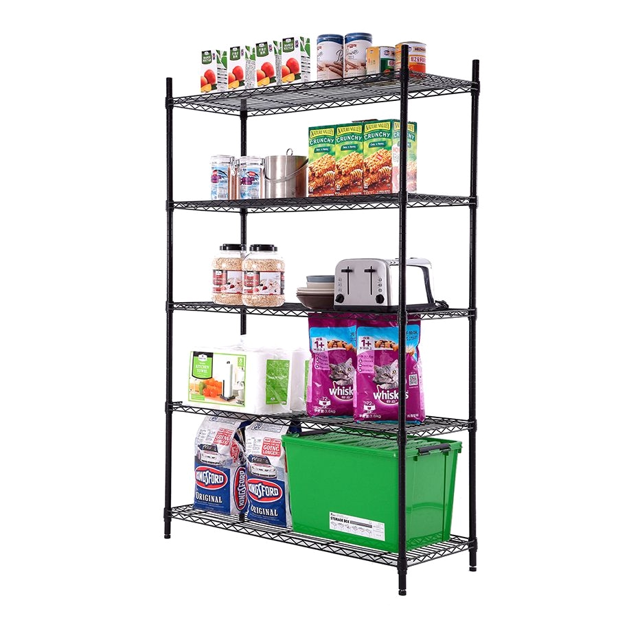 style selections 72 in h x 47 7 in w x 18 in d 5 tier steel freestanding shelving unit