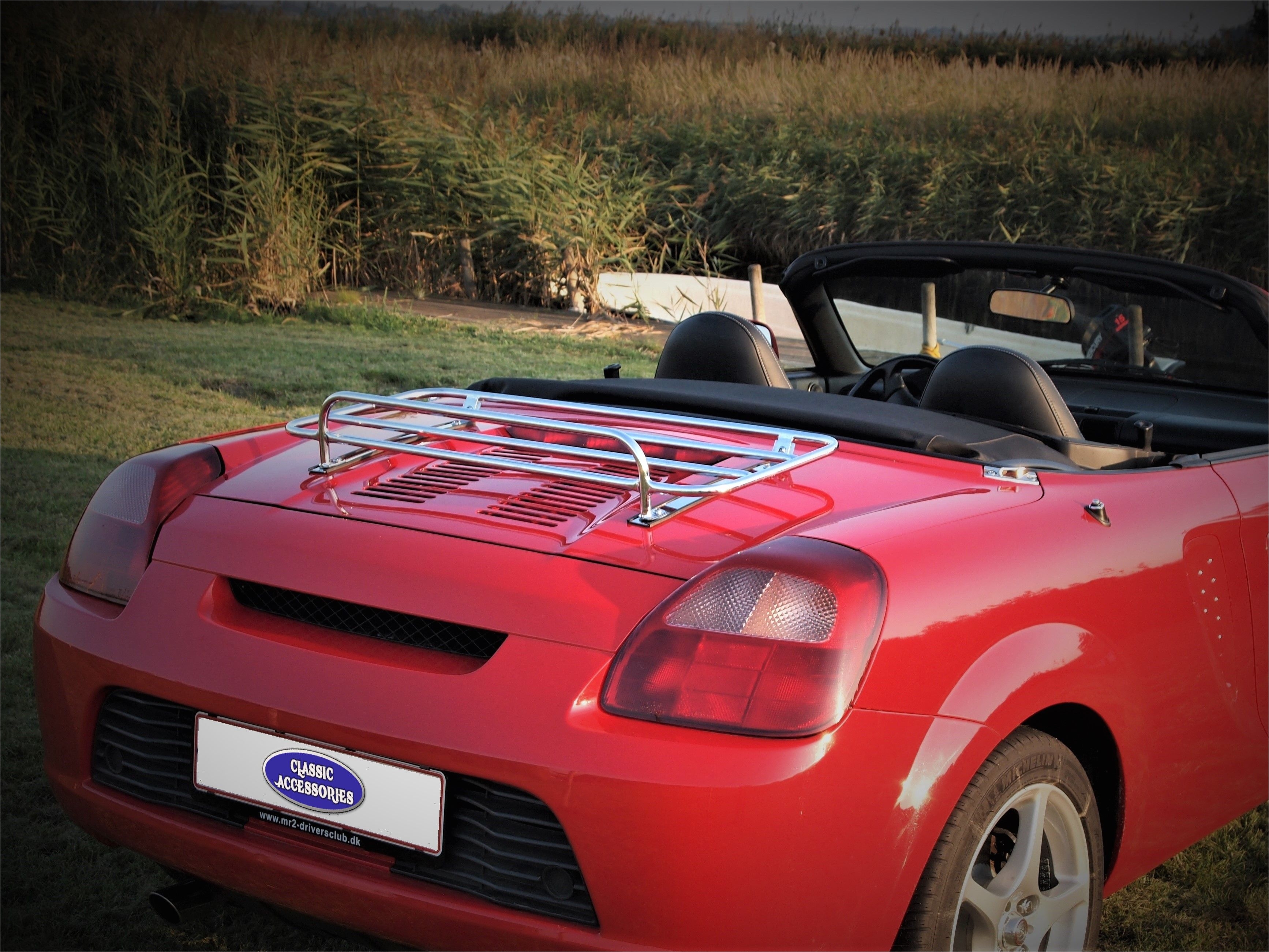 premium specification classic style permanent boot luggage rack with bespoke fittings suitable for the toyota mr2