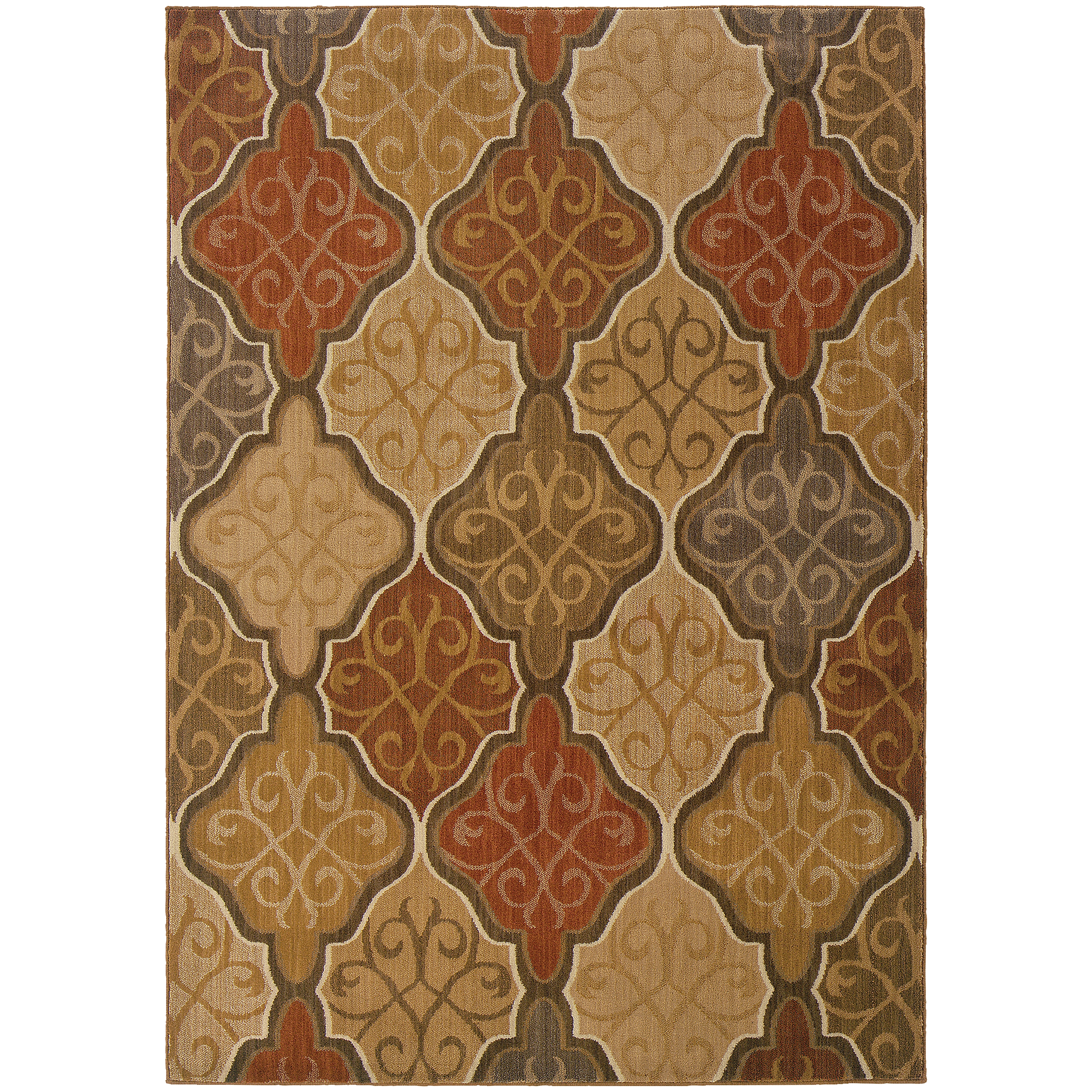 oriental weavers kasbah 3832c orange gold area rug