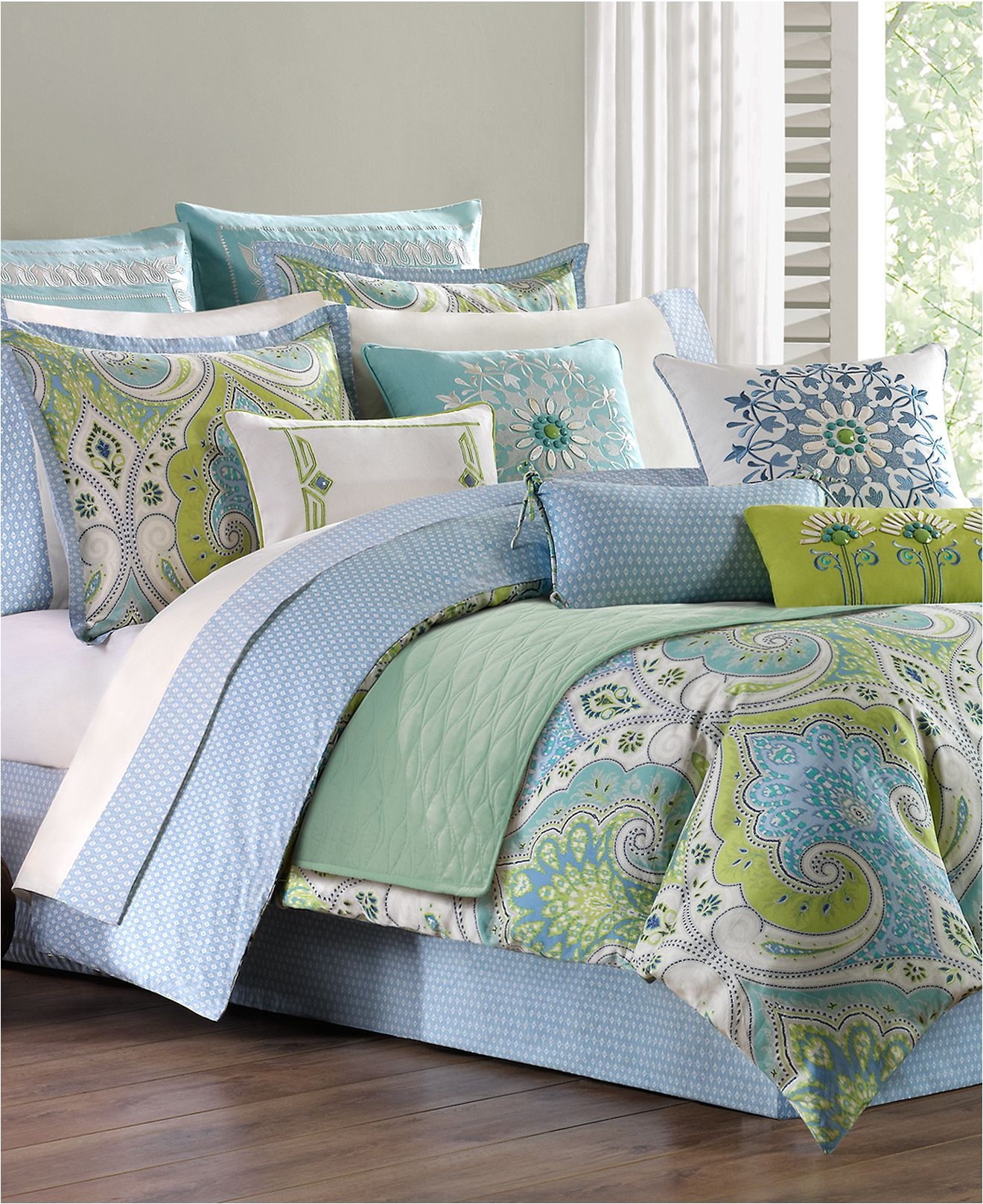 Macys Bedroom Comforter Sets Echo Sardinia Reversible Bedding Collection 300 Thread Count 100