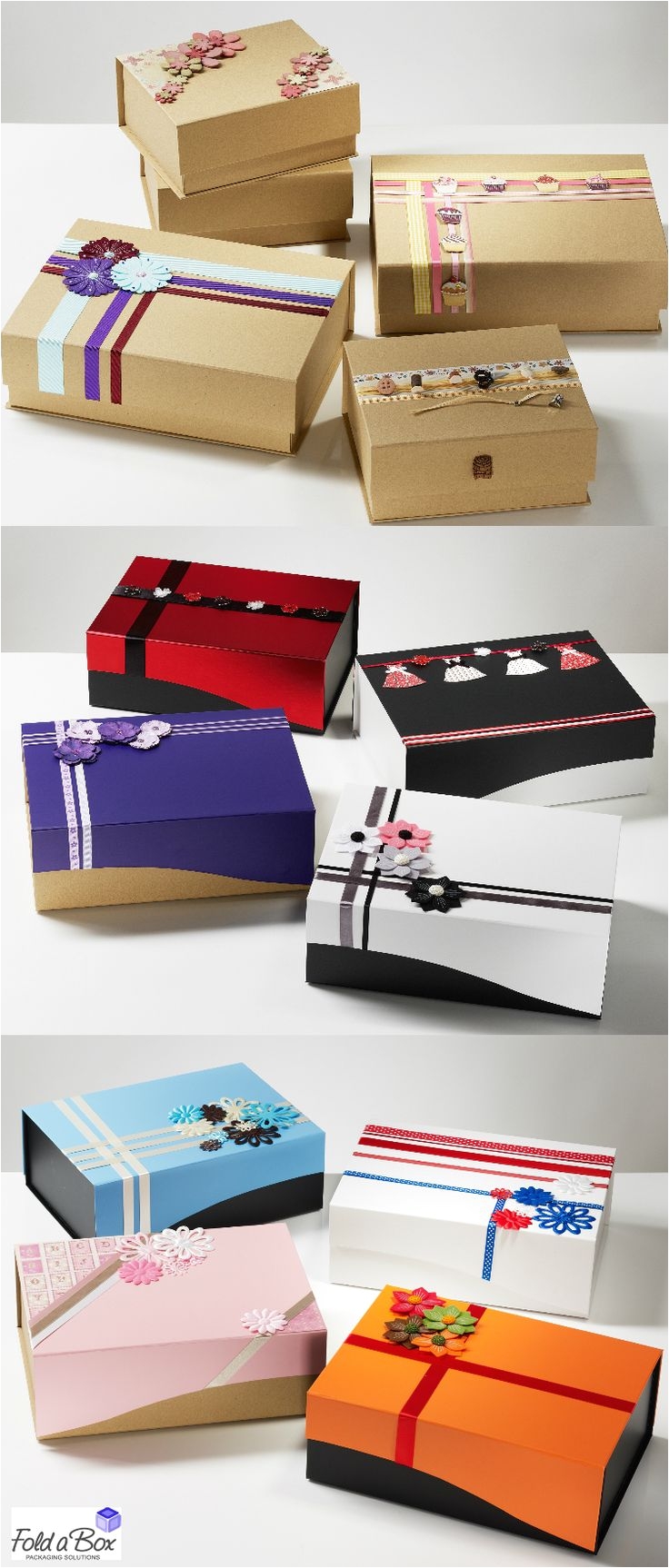 wholesale luxury folding magnetic snap shut gift boxes keepsake boxes hamper boxes and presentation packaging available from stock
