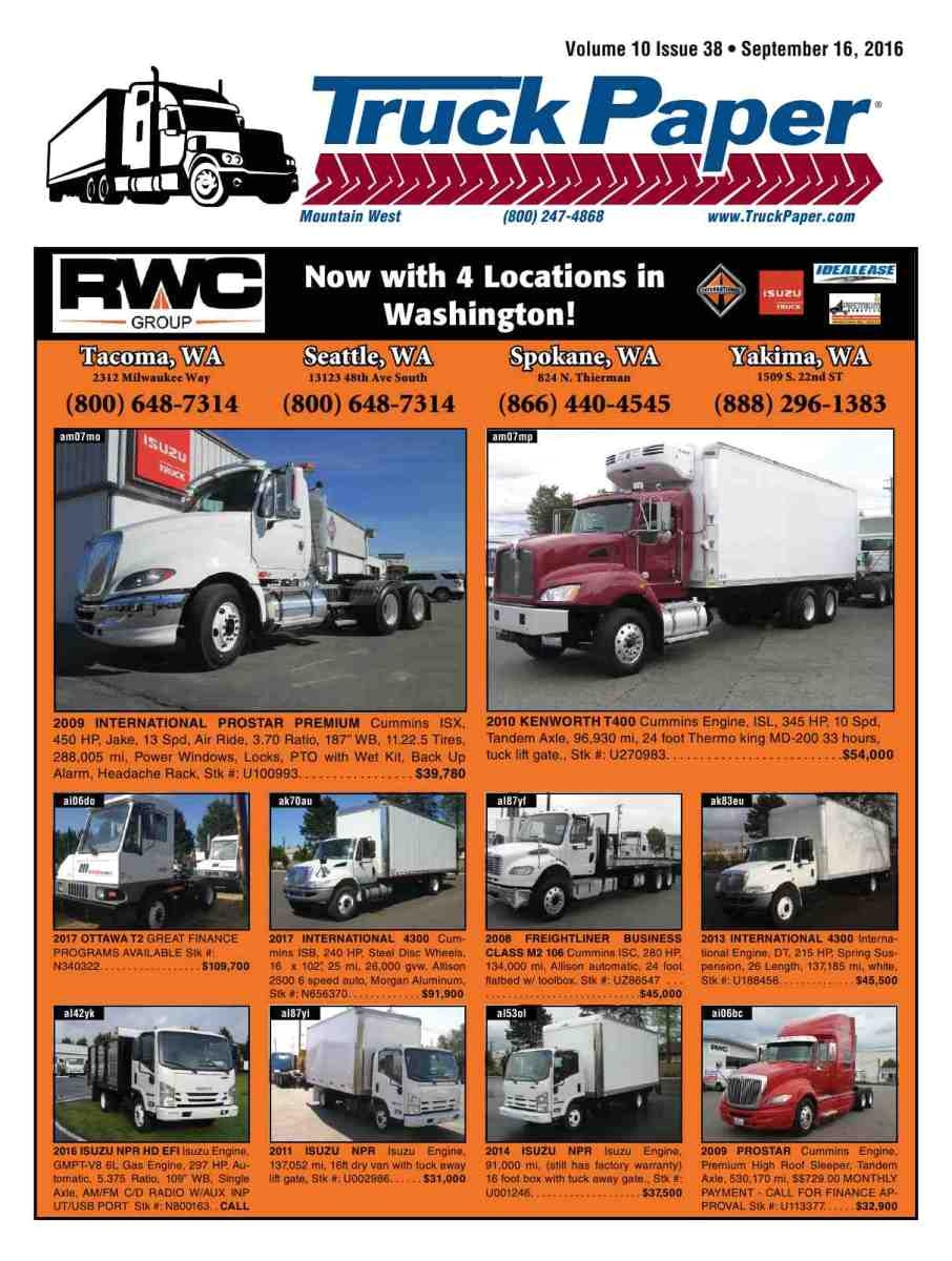 reproduction of material appearing in truck paper is strictly prohibited without express prior written consent truck paper is a registered trademark of