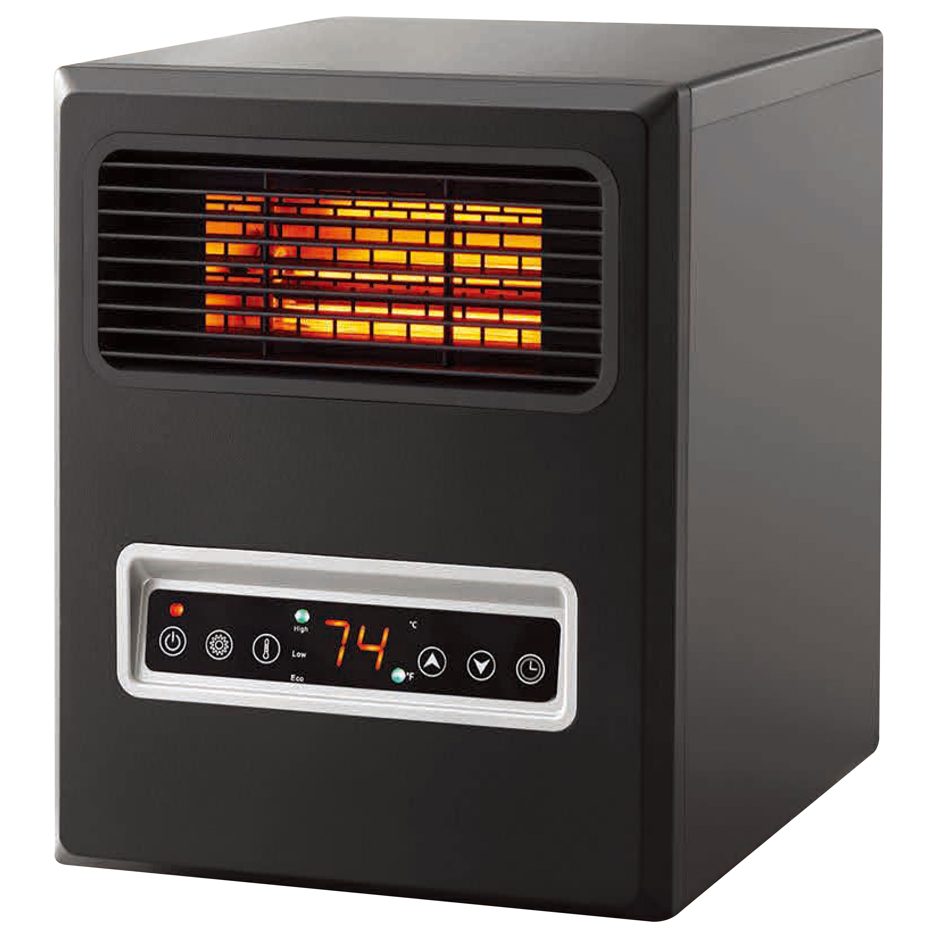mainstays 4 element infrared electric cabinet space heater black walmart com