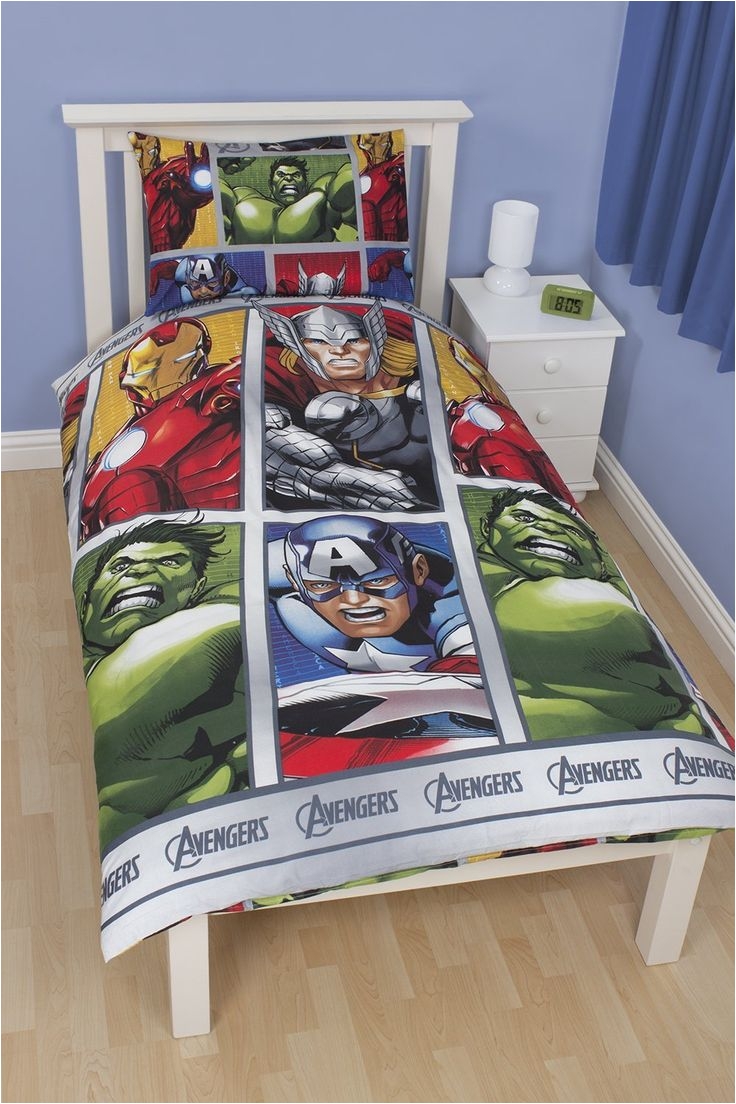 marvel avengers team single rotary polycotton