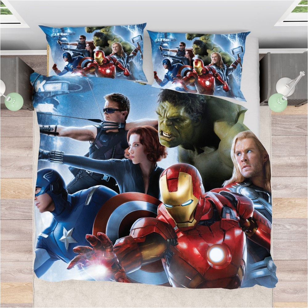 marvel avengers 2 movie super heroes bed in bag