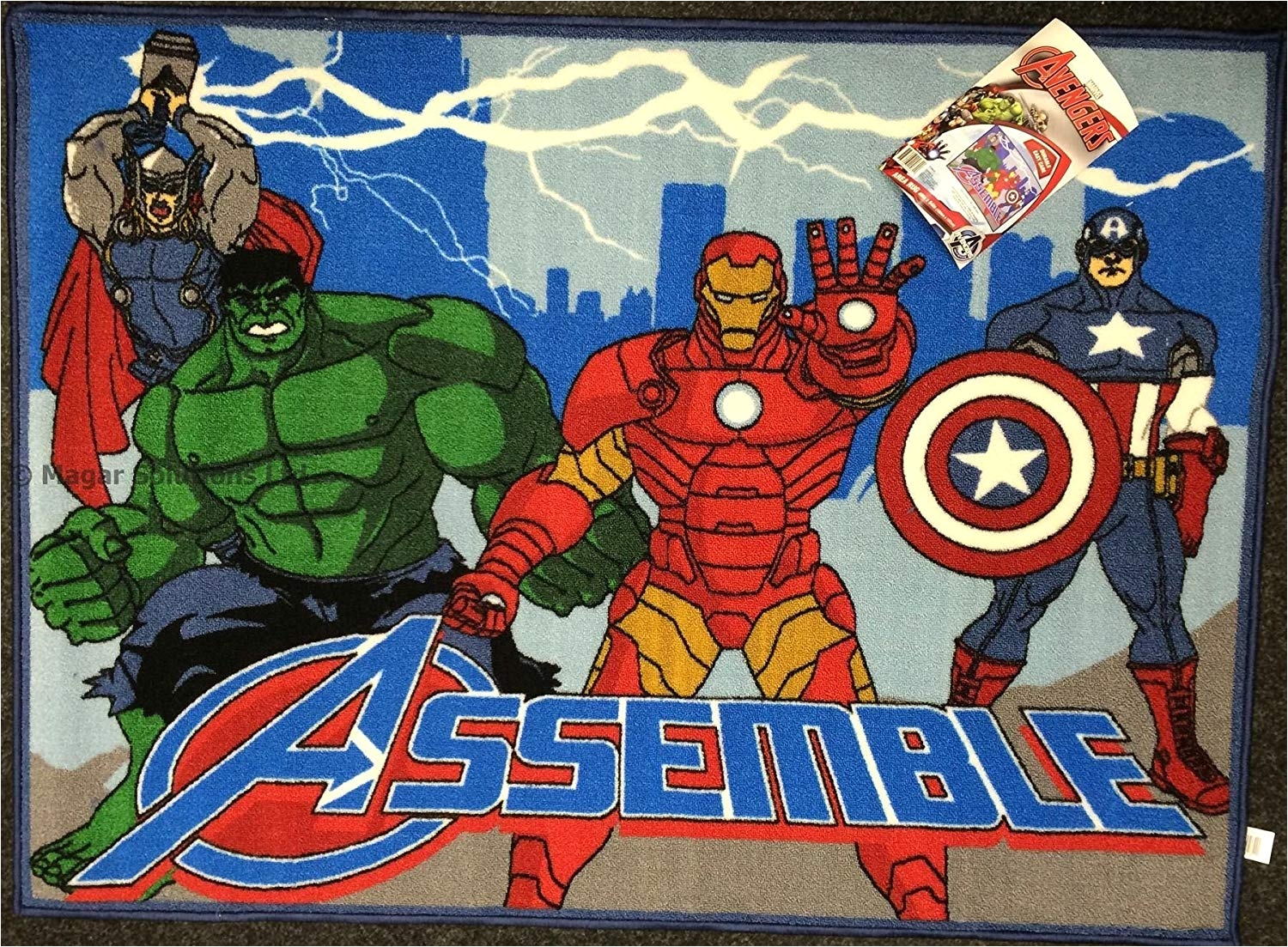 Marvel Comics area Rug Marvel Avengers Official Licenced Kids Childrens Rug Mat Bedroom