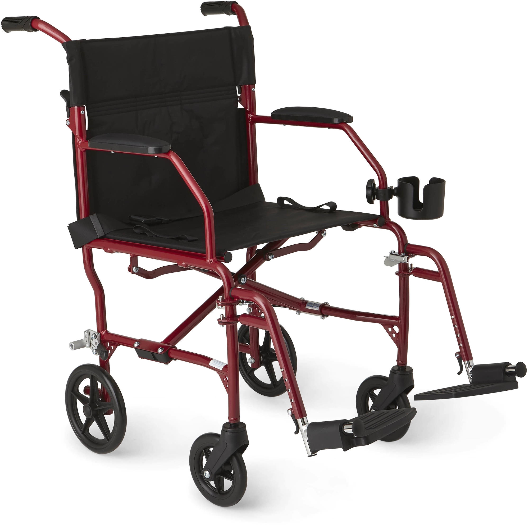 Medline Transport Chair Walmart Medline Ultralight Transport Wheelchair with 19 X 16 Seat Red