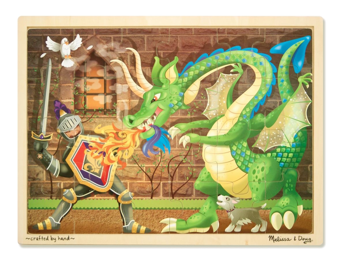 dragon wooden jigsaw puzzle 48 pieces best toys for 4 year olds melissa and doug